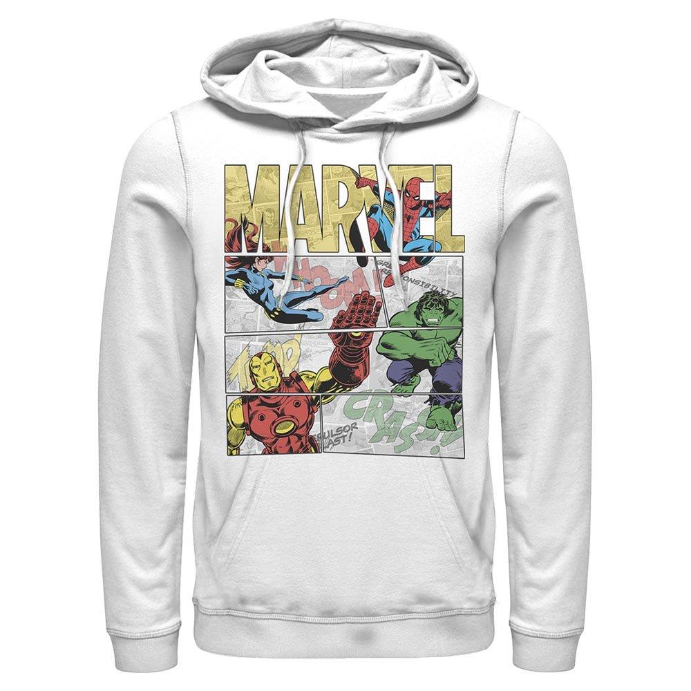 Marvel Hero Comic Panel Men's Hooded Sweatshirt, Size: 3XL, Fifth Sun