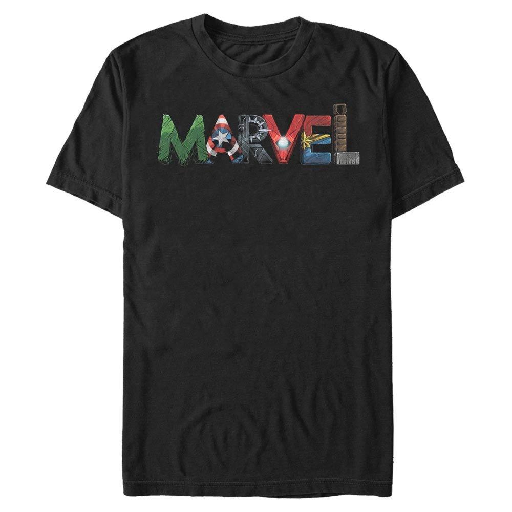 Marvel Hero Letters Logo Men's T-Shirt, Size: 3XL, Fifth Sun