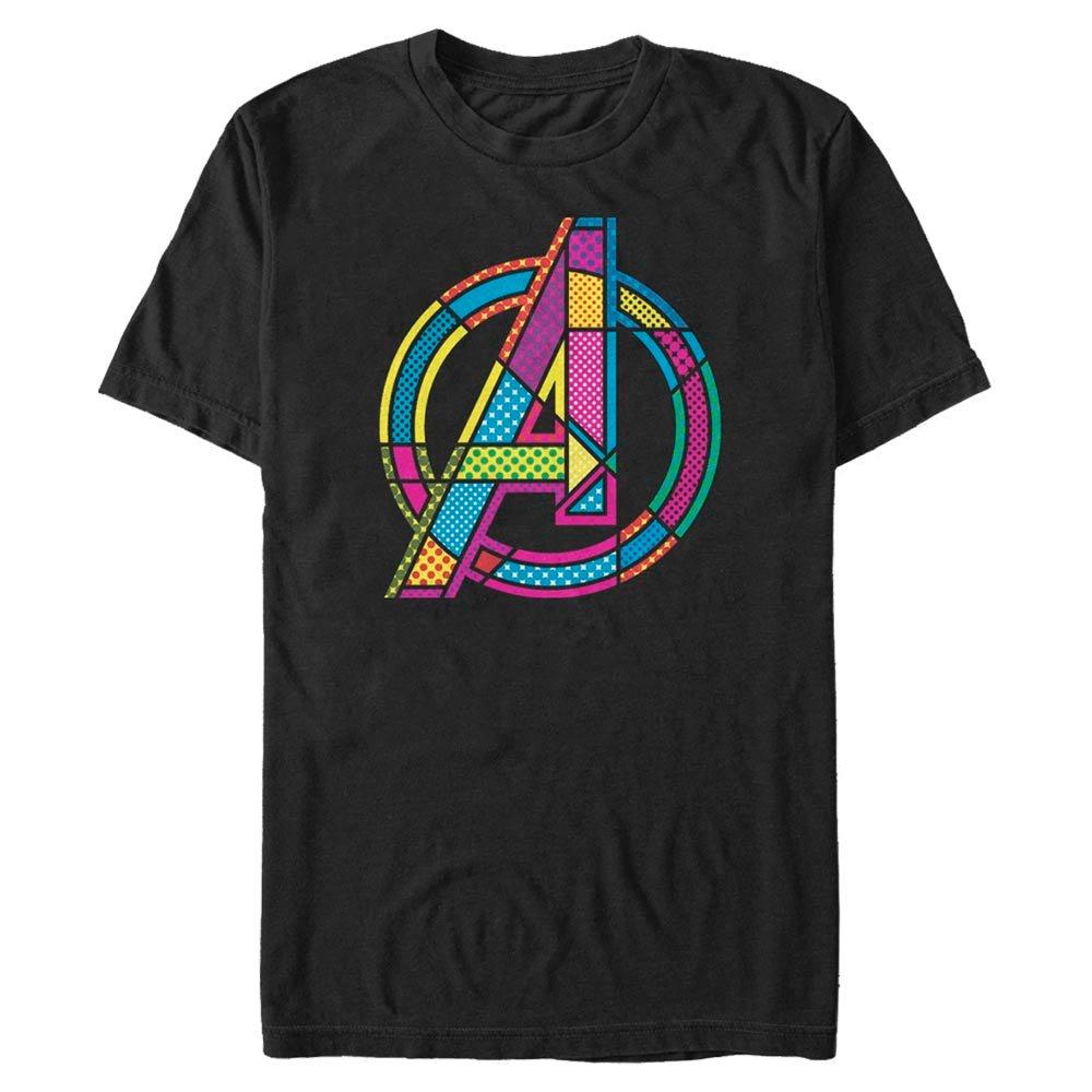Marvel Avengers Pop Art Logo Men's T-Shirt, Size: Large, Fifth Sun