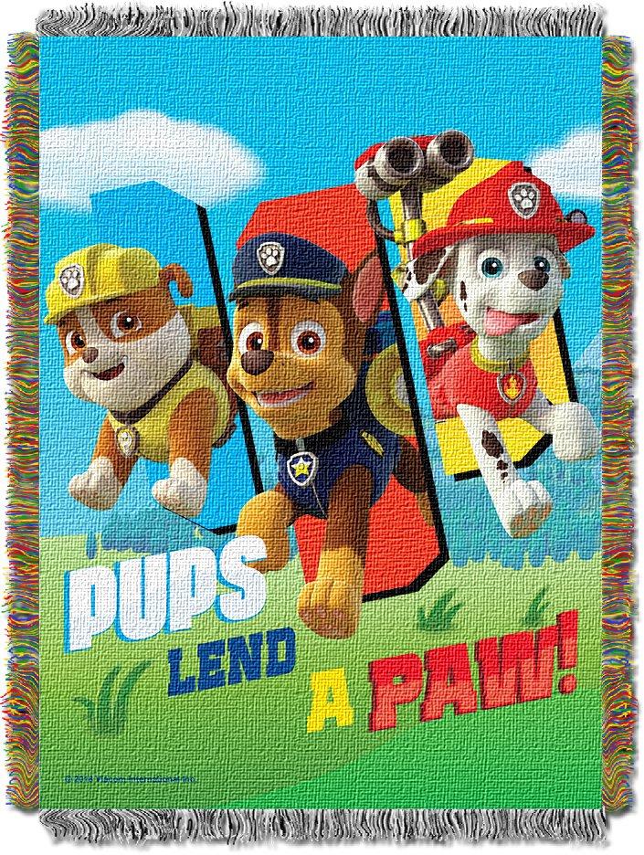 Paw Patrol Pups Lend A Paw Woven Tapestry Throw Blanket Northwest