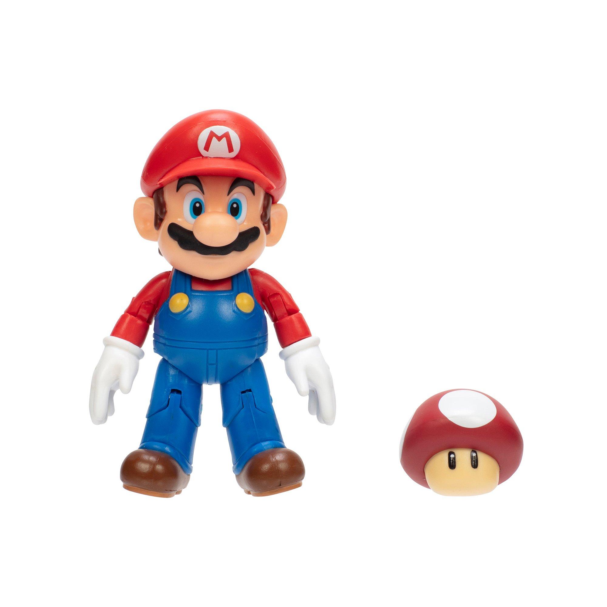 UPC 192995405578 product image for Jakks Pacific Nintendo Super Mario with Super Mushroom 4-in Action Figure | upcitemdb.com
