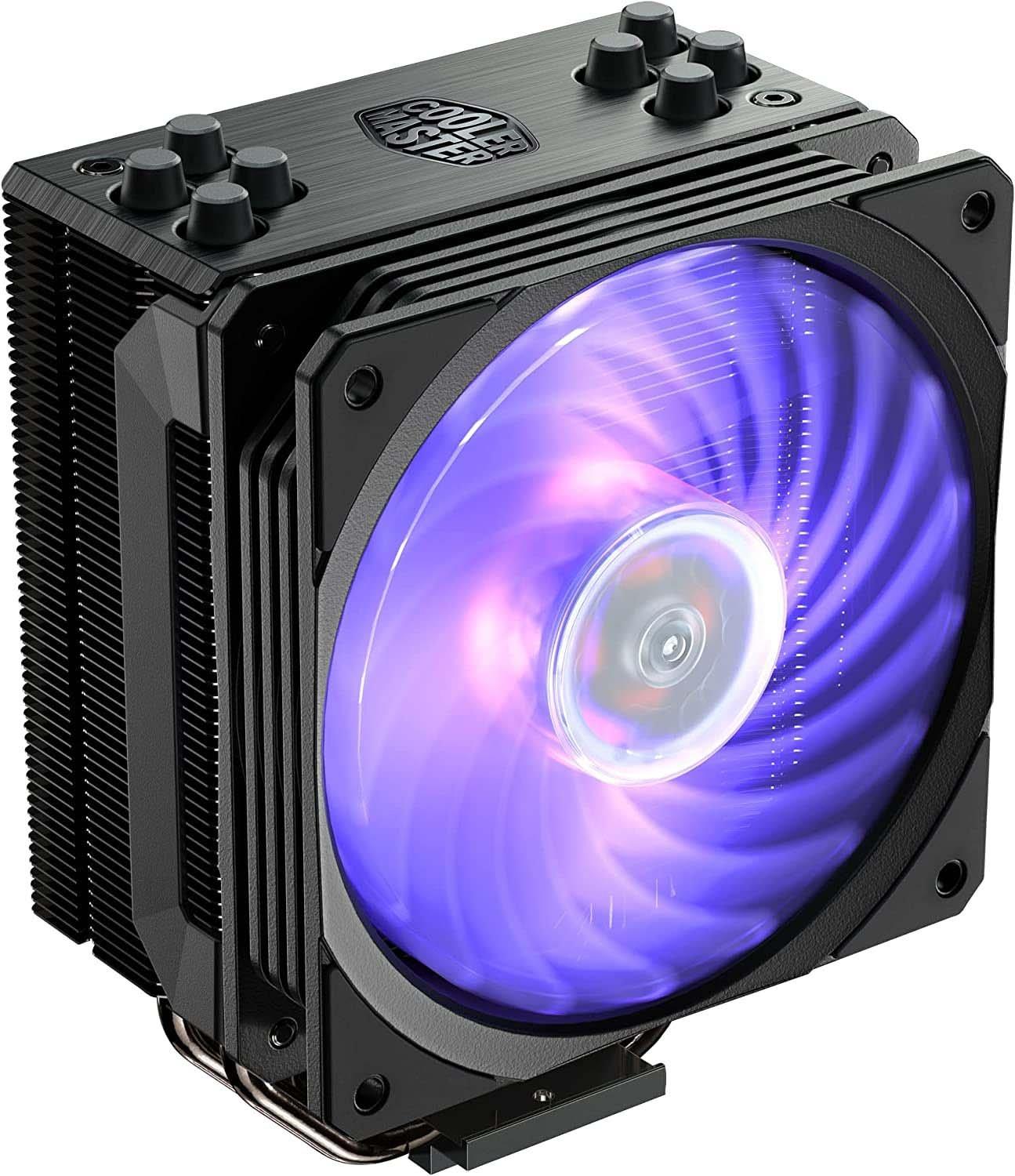 Cooler Master Hyper 212 RGB Black Edition CPU Air Cooler SF120R RGB Fan Anodized Gun-Metal Black (GameStop)