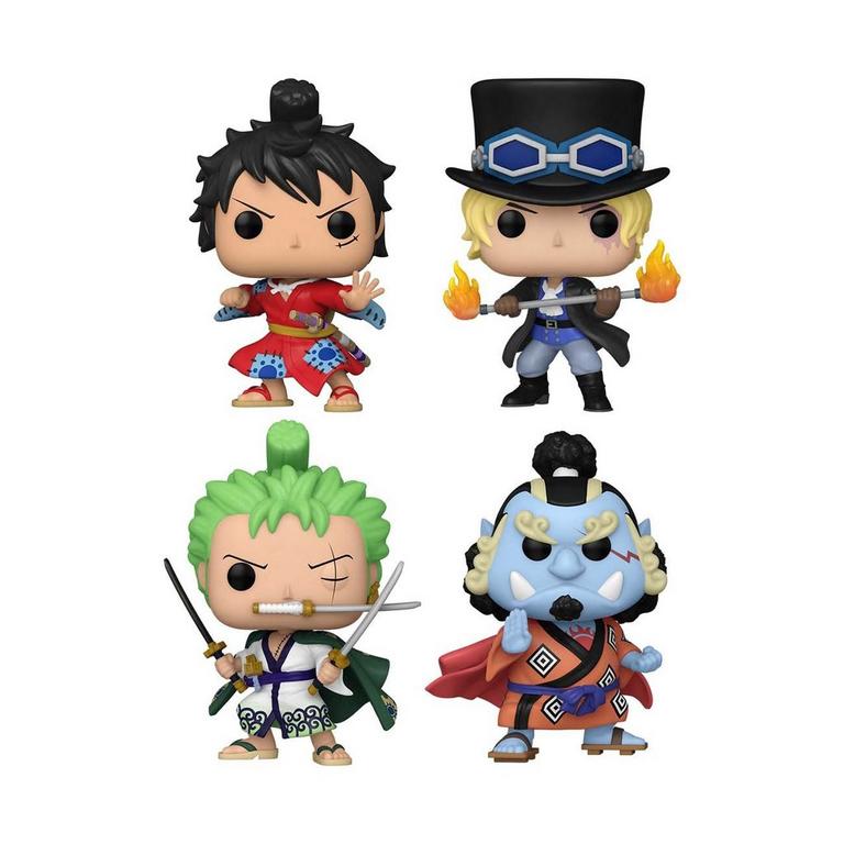 Funko POP One Piece Luffytaro, Sabo, Roronoa Zoro, and Jinbe Vinyl Figure Set 4-Pack GameStop Exclusive