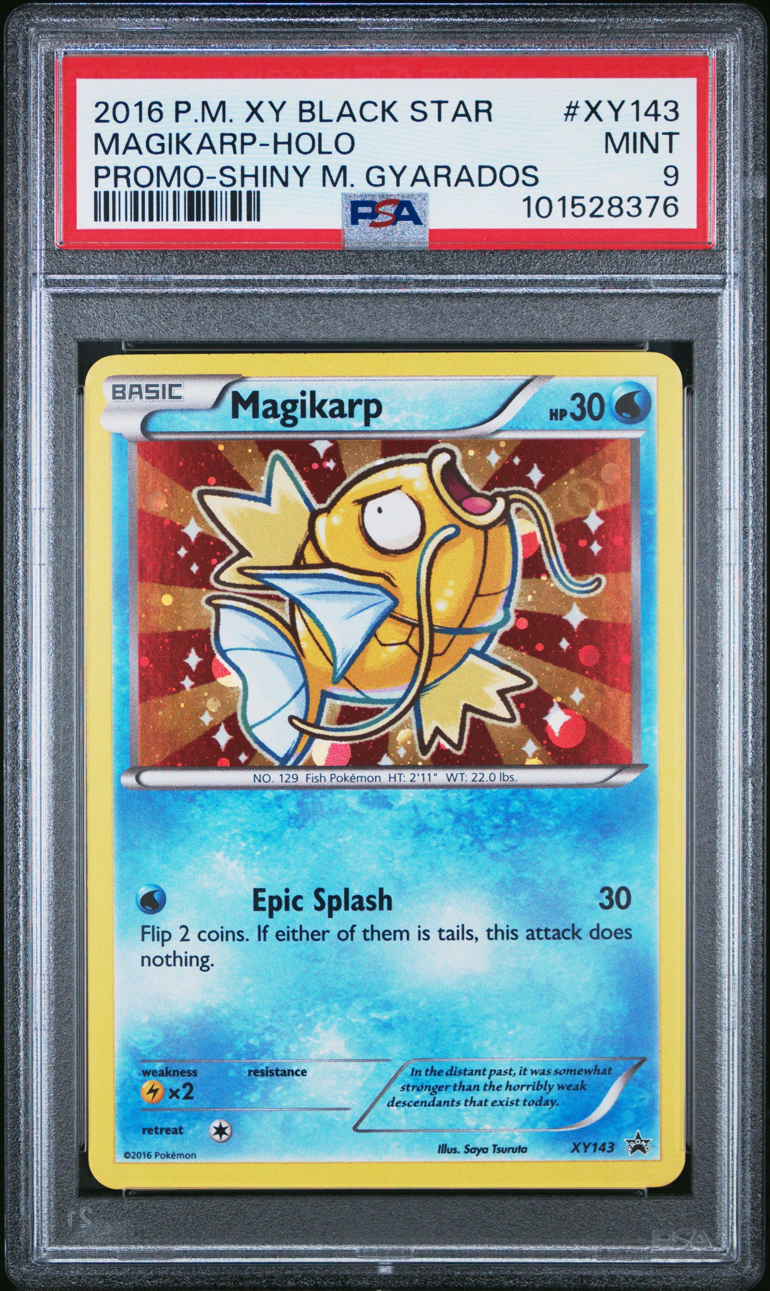 2016 Pokemon Xy Black Star Promo Xy143 Magikarp Holo Shiny Mega