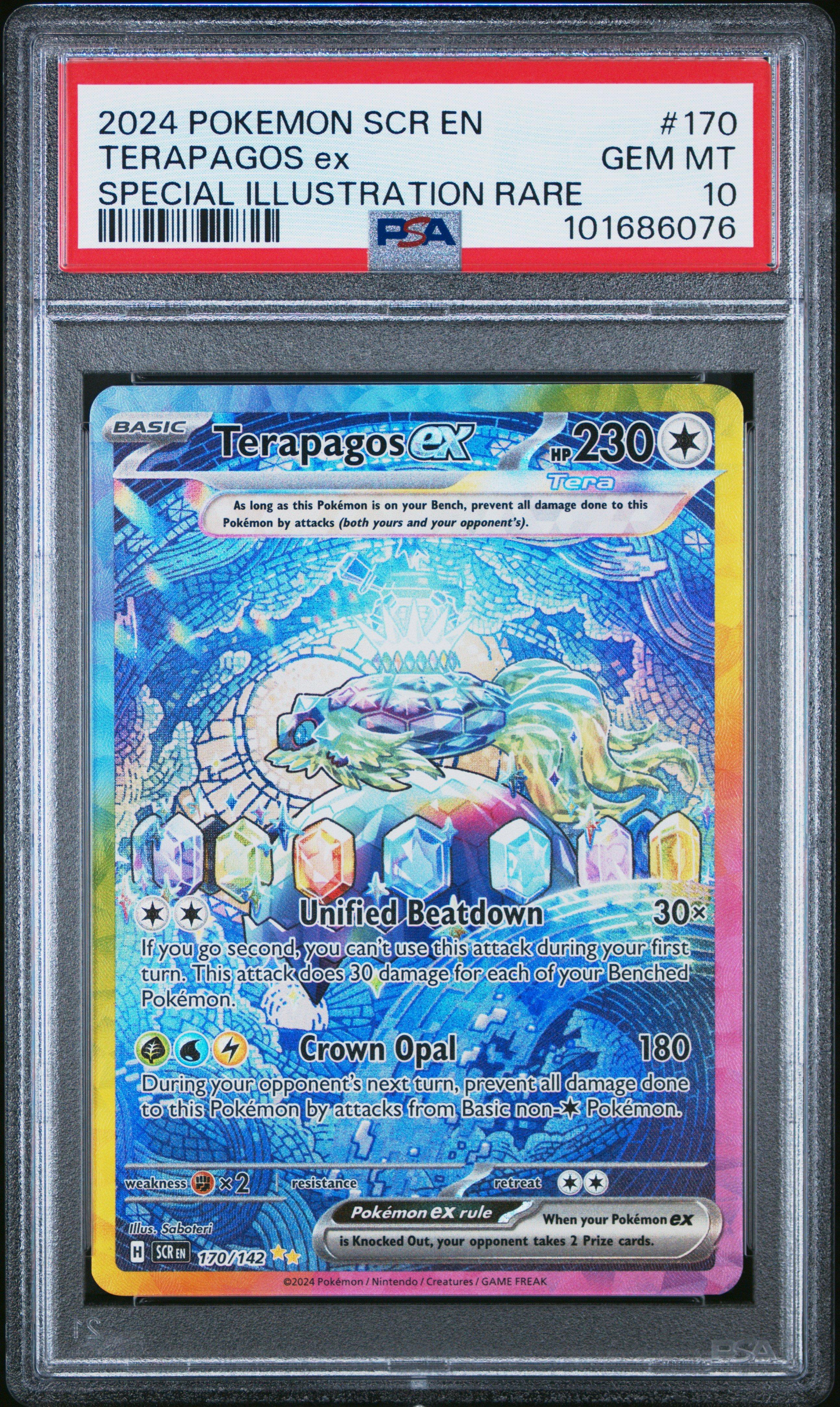 2024 Pokemon Scr En Stellar Crown 170 Terapagos Ex Special Illustration