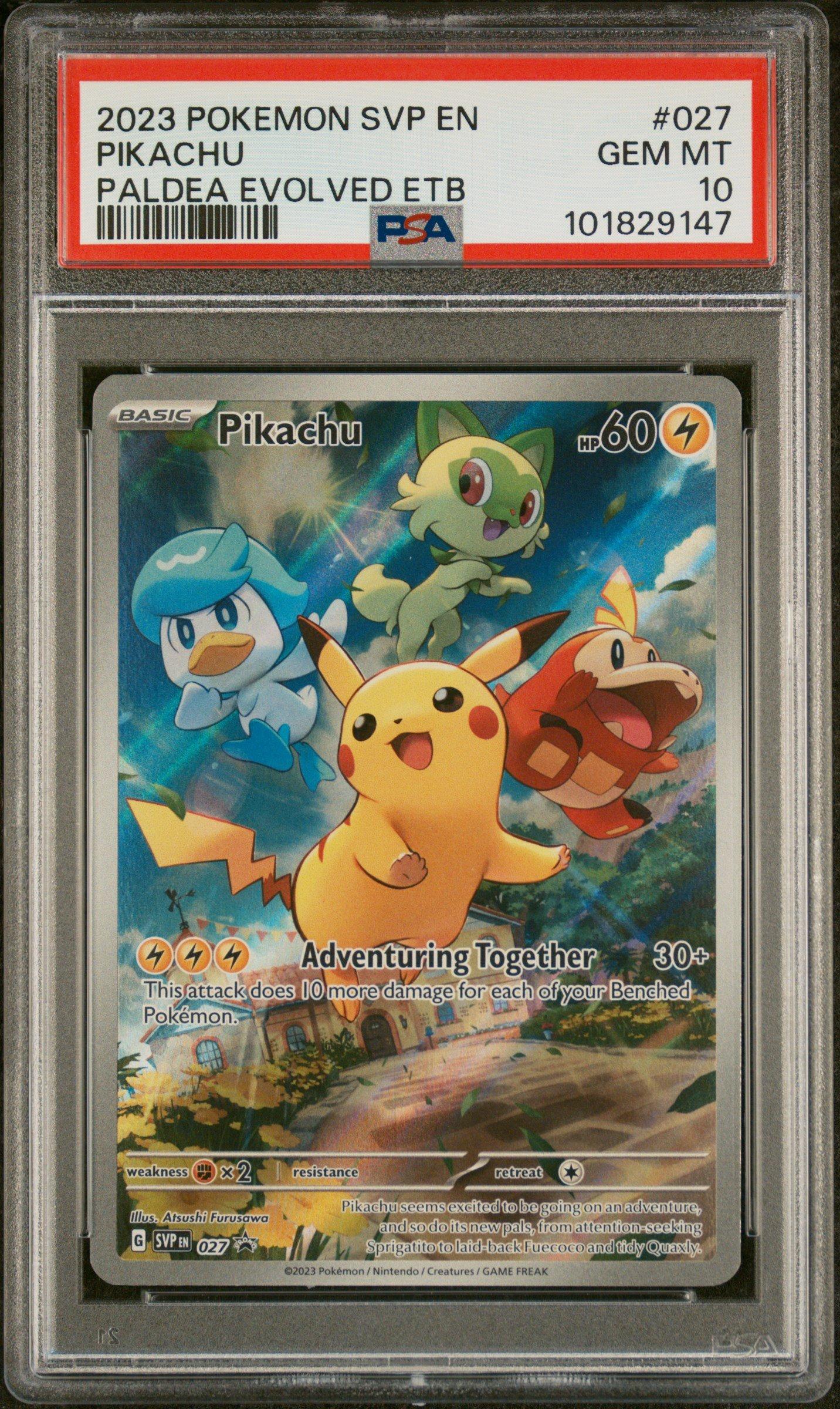 2023 Pokemon Svp En Sv Black Star Promo 027 Pikachu Paldea Evolved