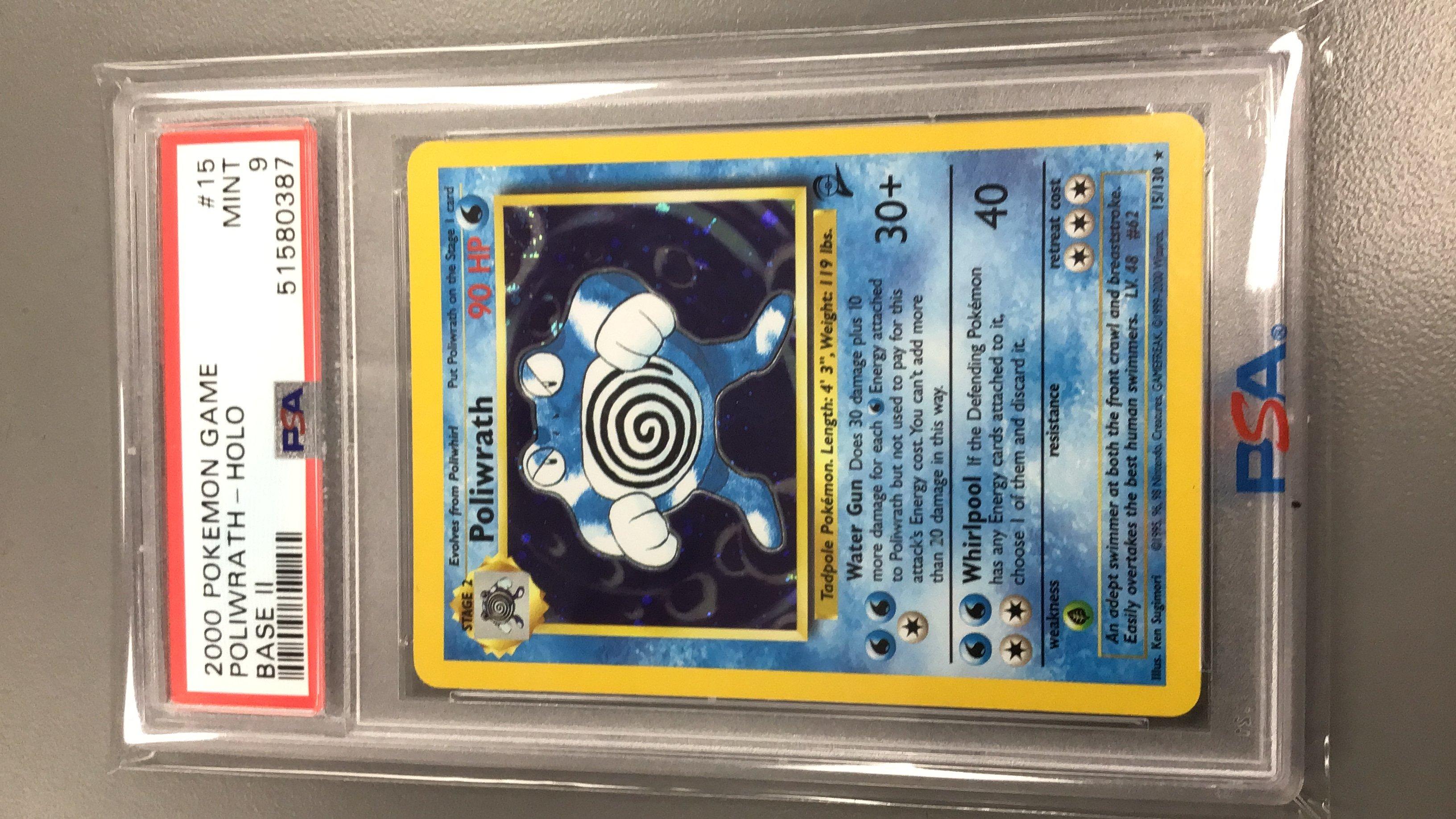 2000 Pokemon Game Base Ii 15 Poliwrath Holo PSA 9 GameStop