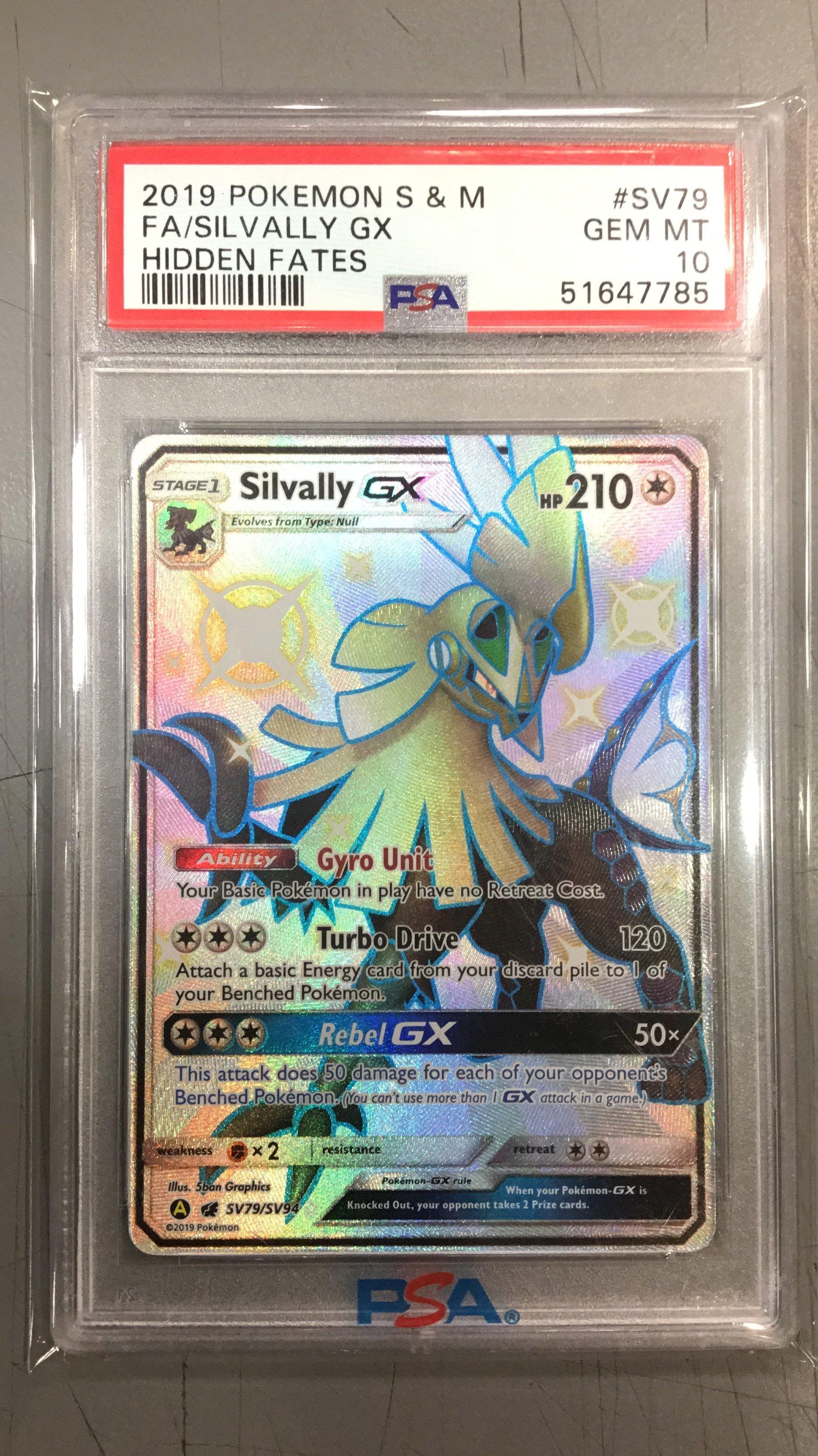 Pokemon Sun Moon Hidden Fates Sv Full Art Silvally Gx Psa