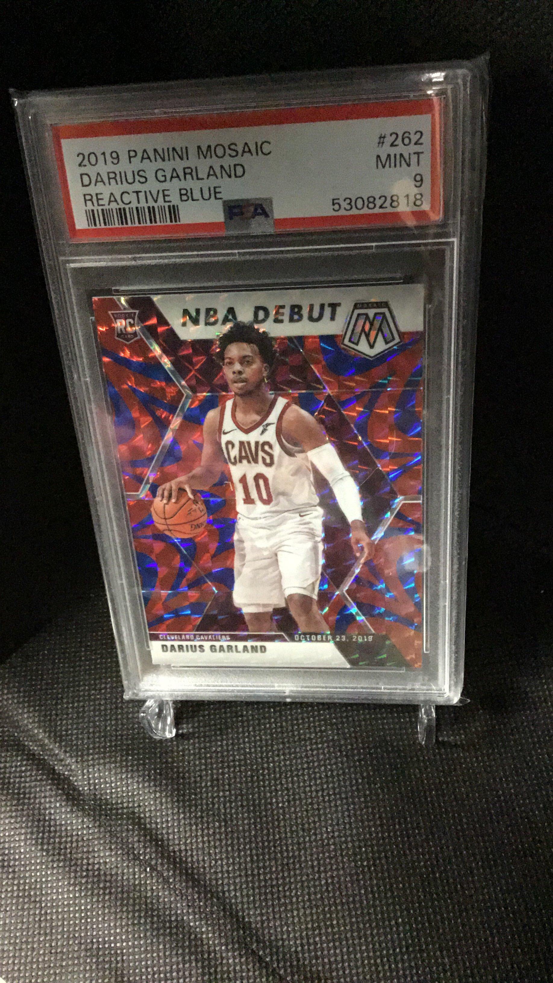 2019 Panini Mosaic 262 Darius Garland Reactive Blue PSA 9 GameStop