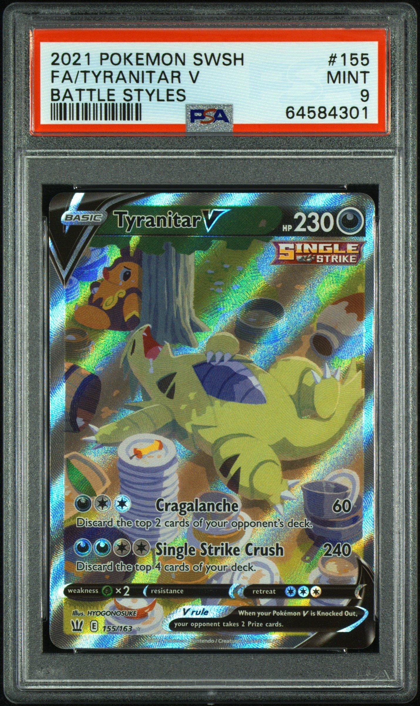 Pokemon Sword Shield Battle Styles Full Art Tyranitar V Psa