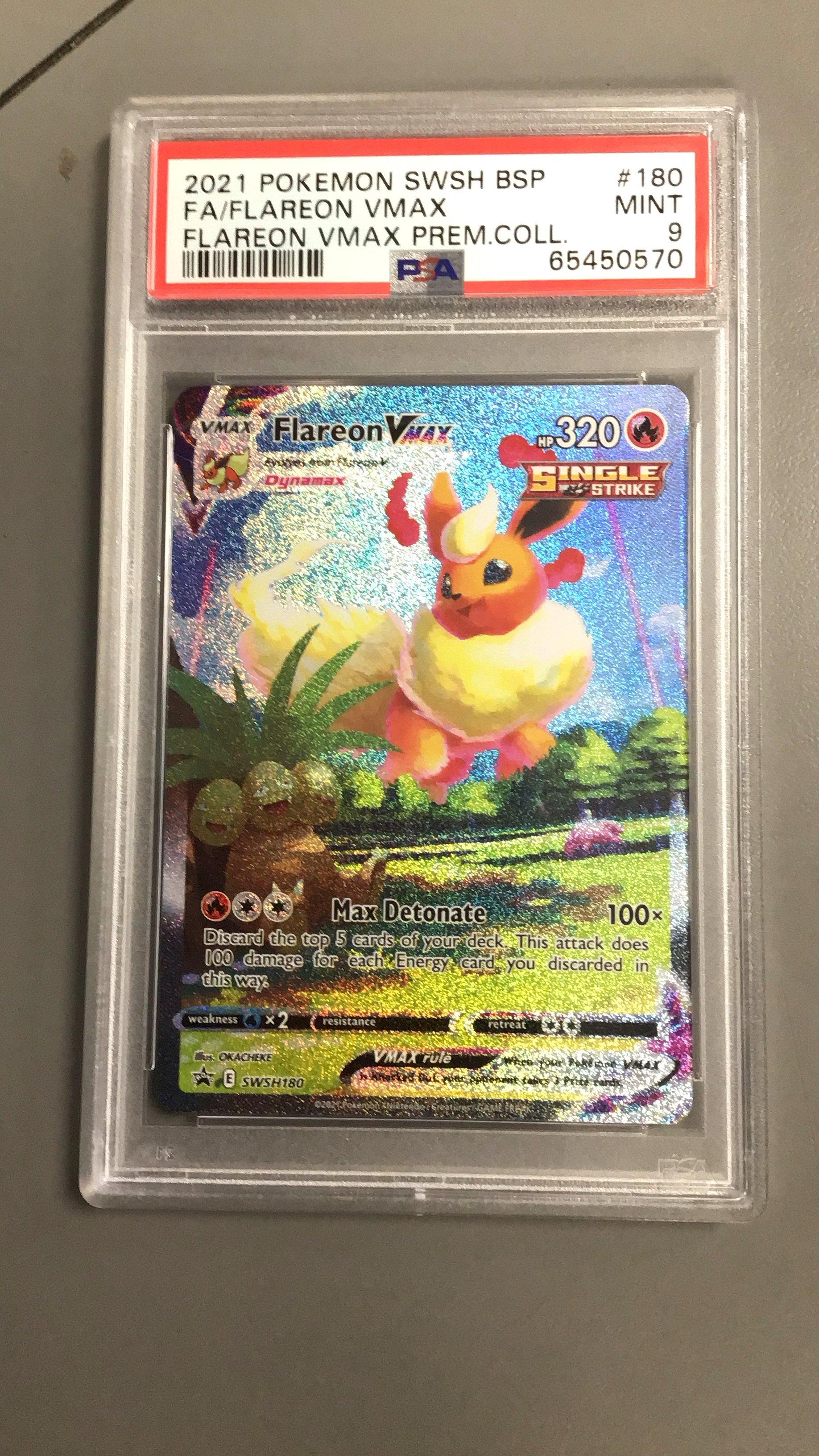 2021 Pokemon Swsh Black Star Promo 180 Full Art Flareon Vmax Flareon