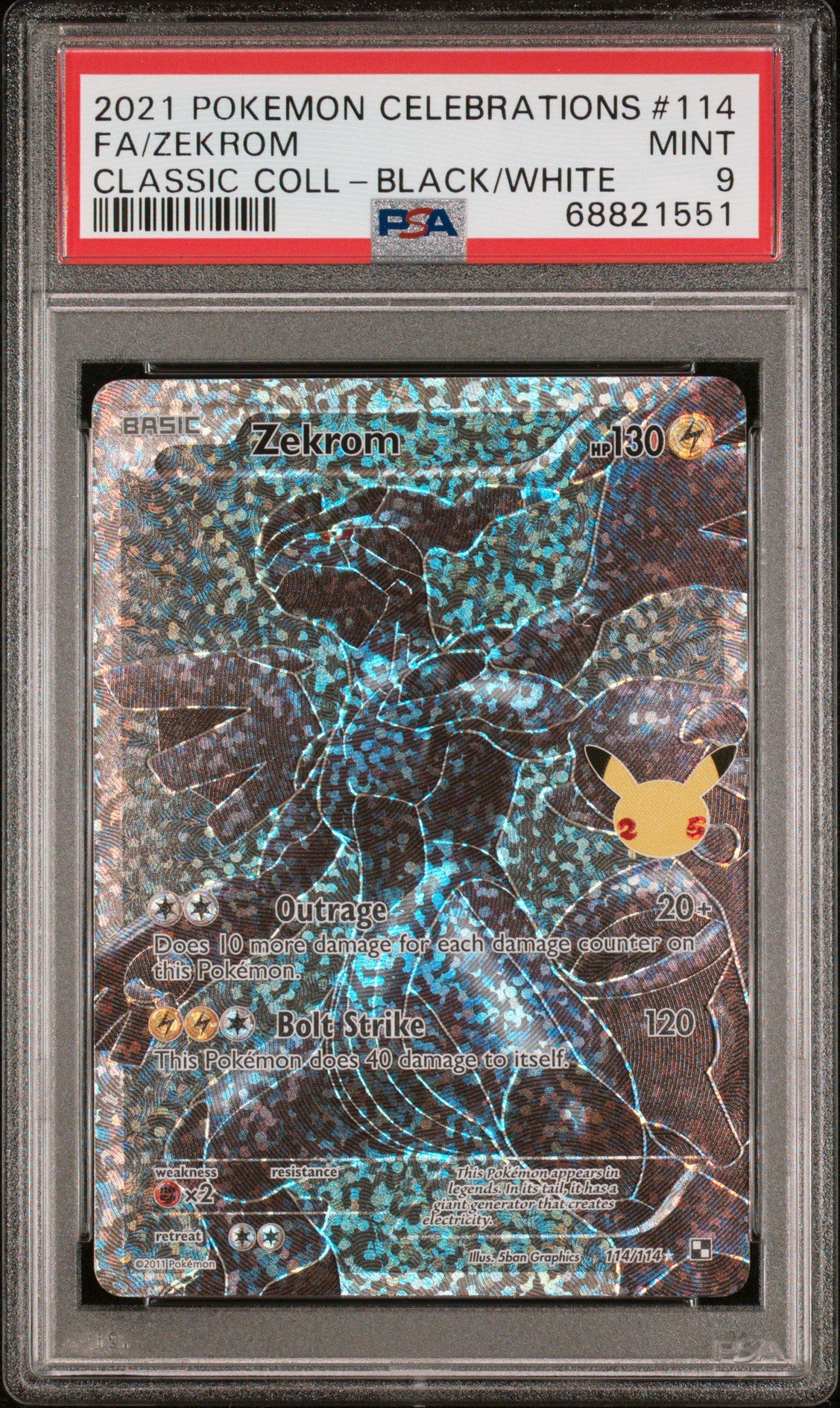 2021 Pokemon Celebrations Classic Collection 114 Fa Zekrom PSA 9 GameStop