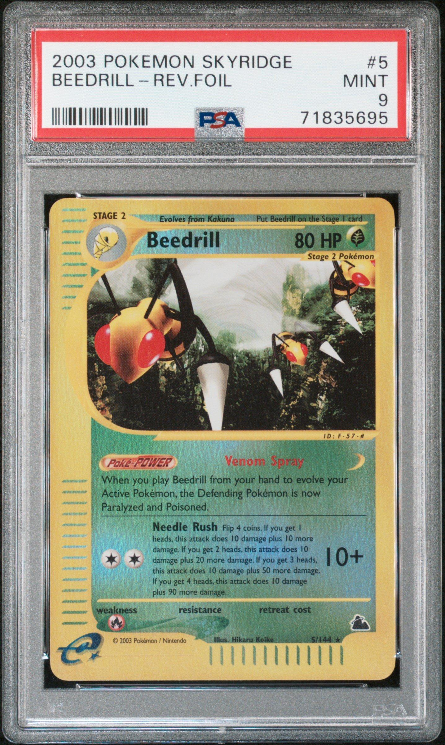 Pokemon Skyridge Beedrill Reverse Foil Psa Gamestop