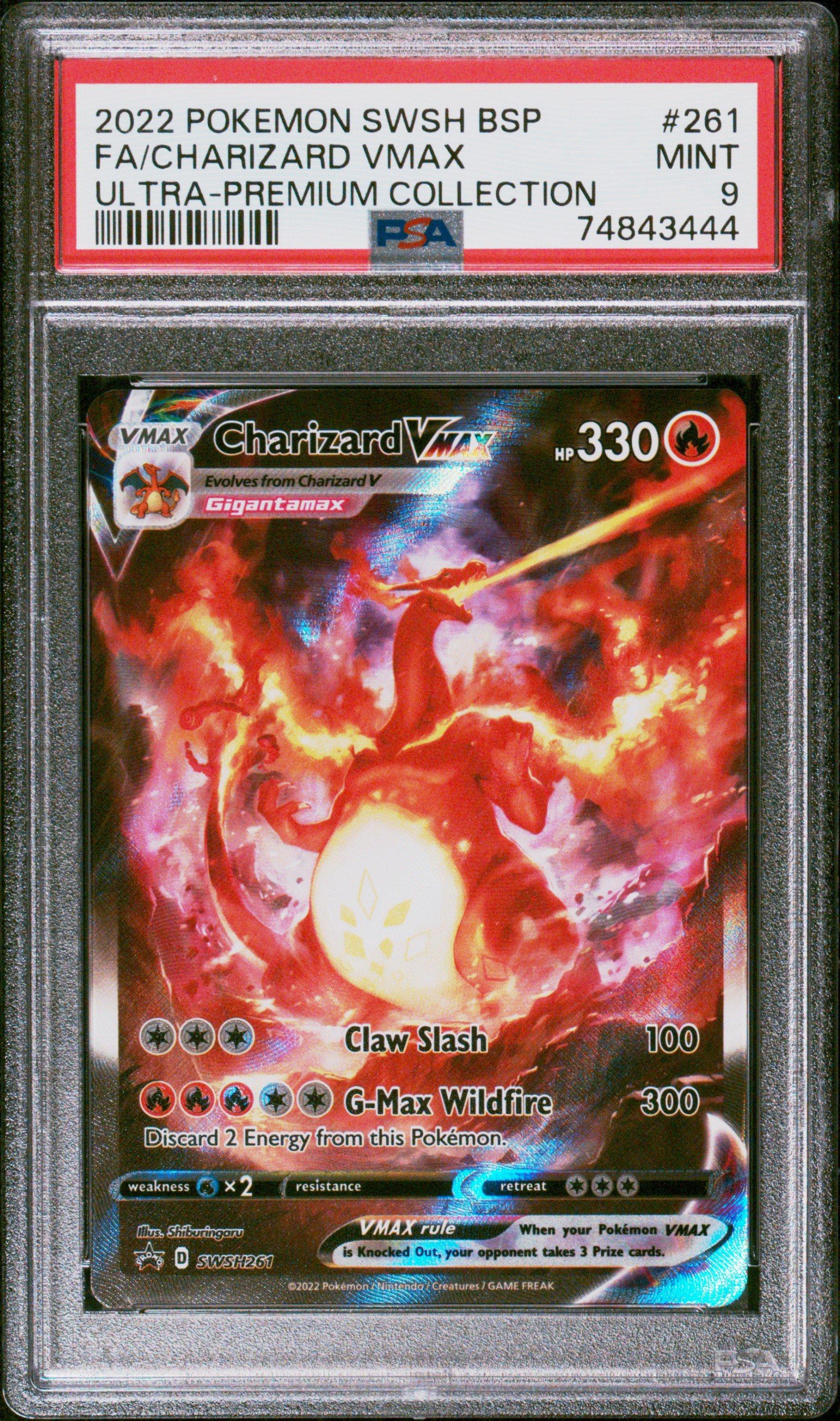 2022 Pokemon Swsh Black Star Promo 261 Full Art Charizard Vmax Sword