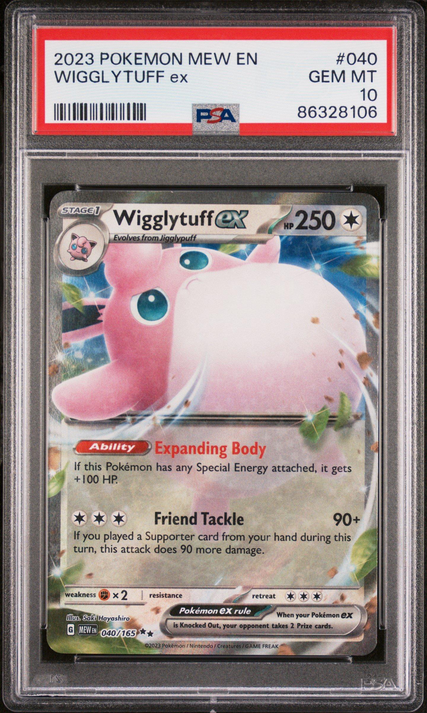 POKEMON MEW EN 151 2023 Pokemon Mew En 151 040 Wigglytuff Ex PSA 10