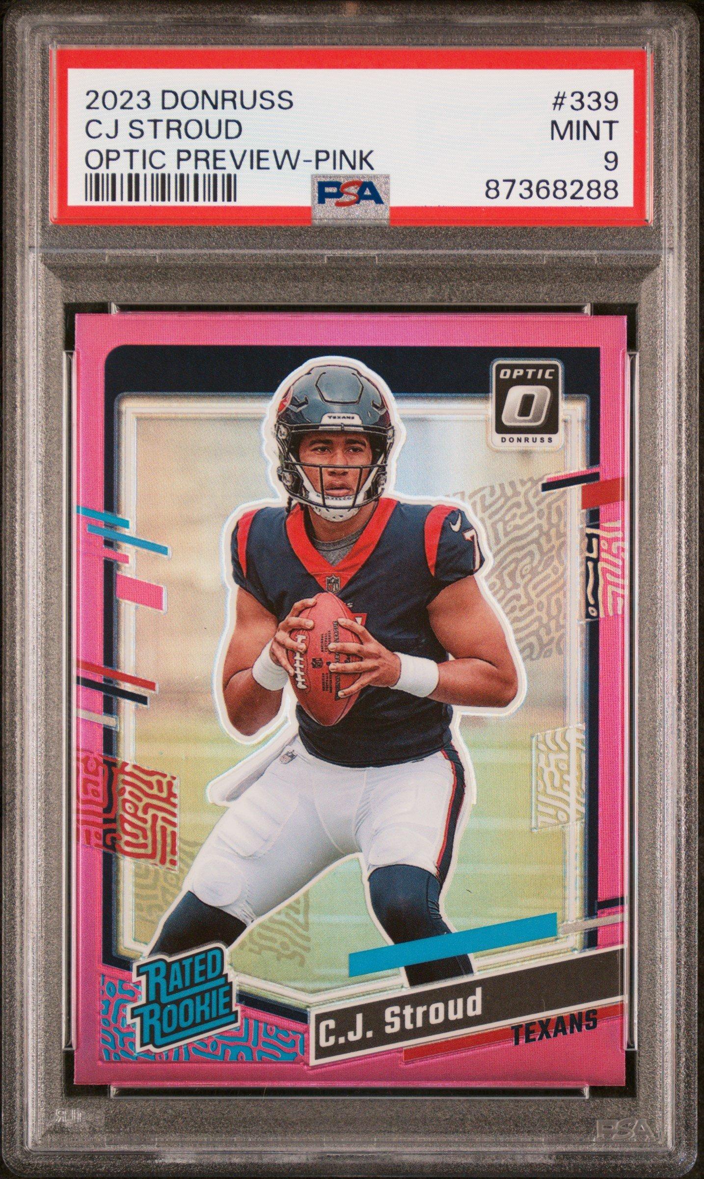 Panini Donruss Cj Stroud Optic Preview Pink Psa Gamestop