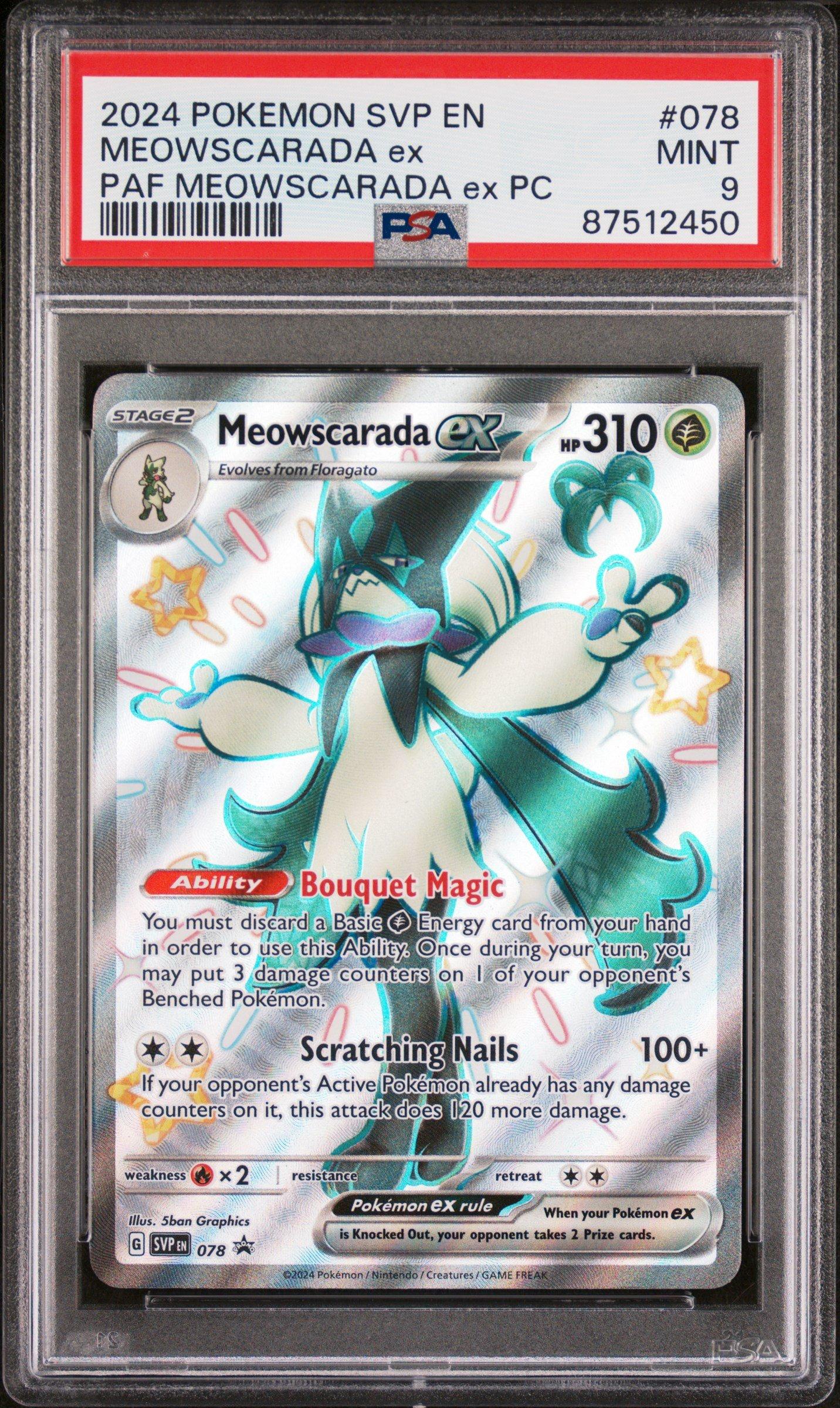 2024 Pokemon Svp En Sv Black Star Promo 078 Meowscarada Ex Paldean