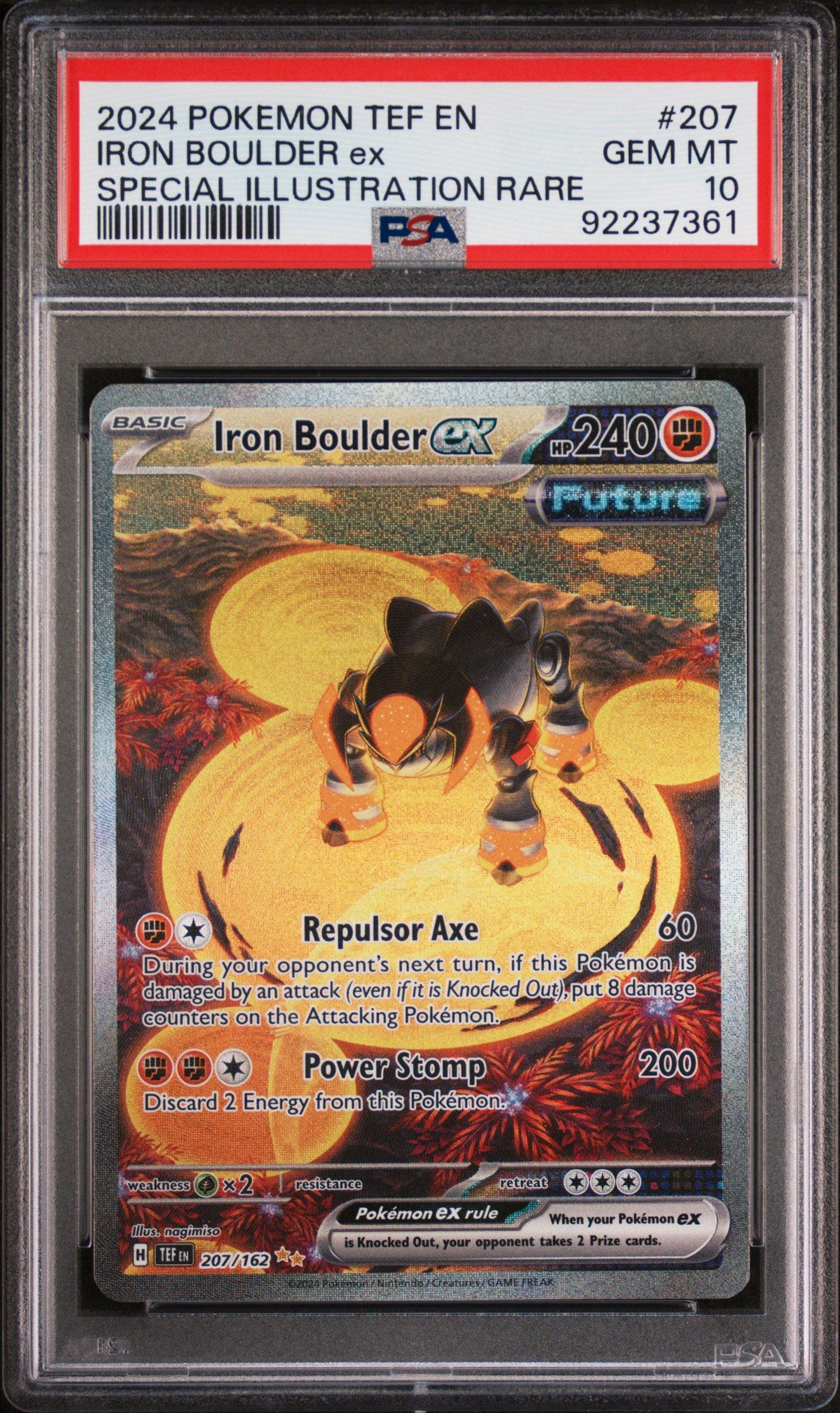 2024 Pokemon Tef En Temporal Forces 207 Iron Boulder Ex Special