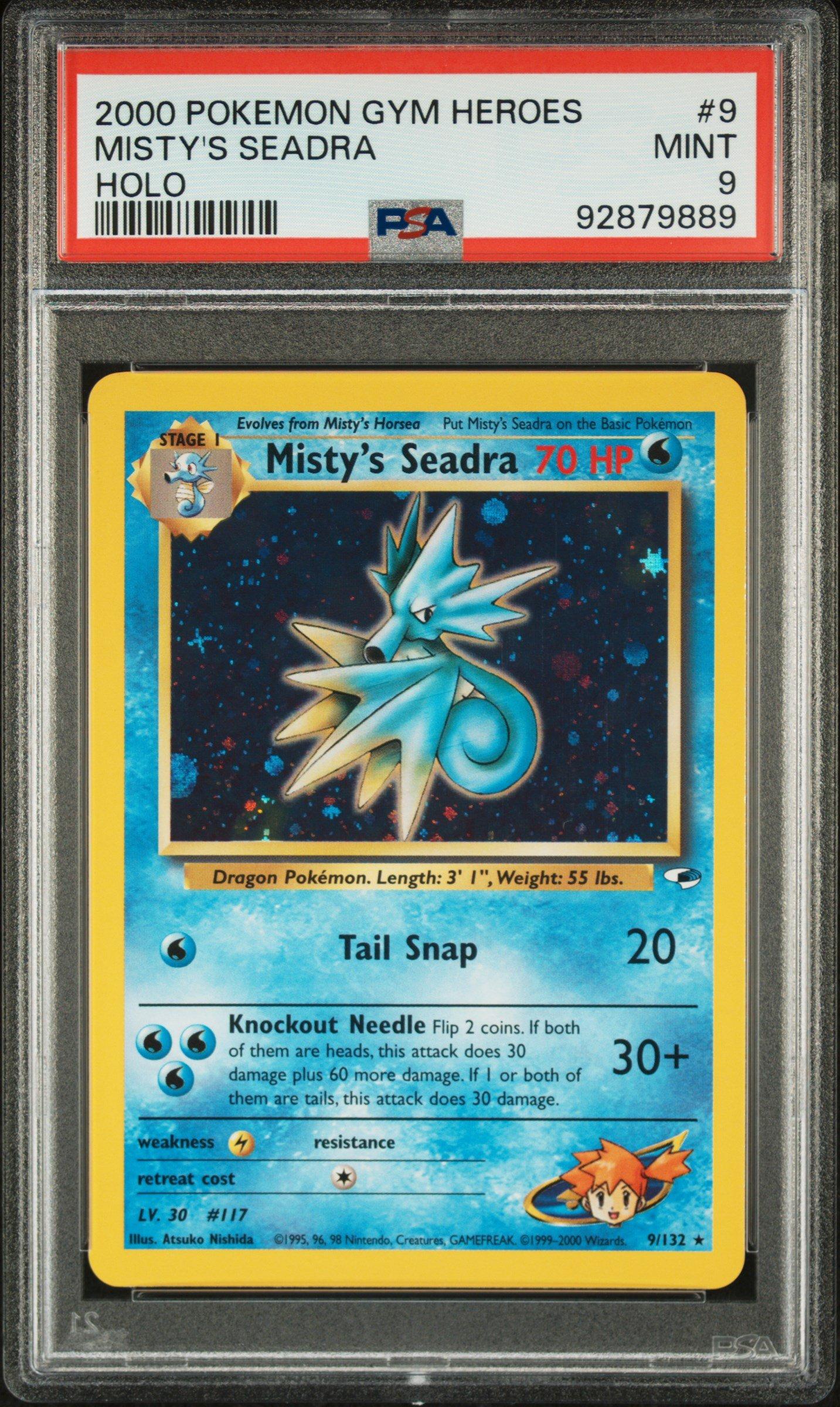 2000 Pokemon Gym Heroes 9 Misty S Seadra Holo PSA 9 GameStop