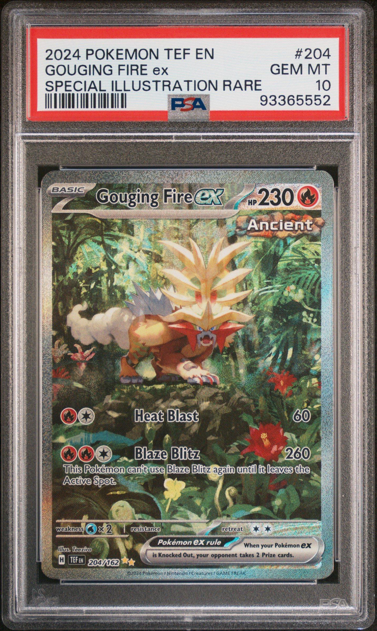 2024 Pokemon Tef En Temporal Forces 204 Gouging Fire Ex Special