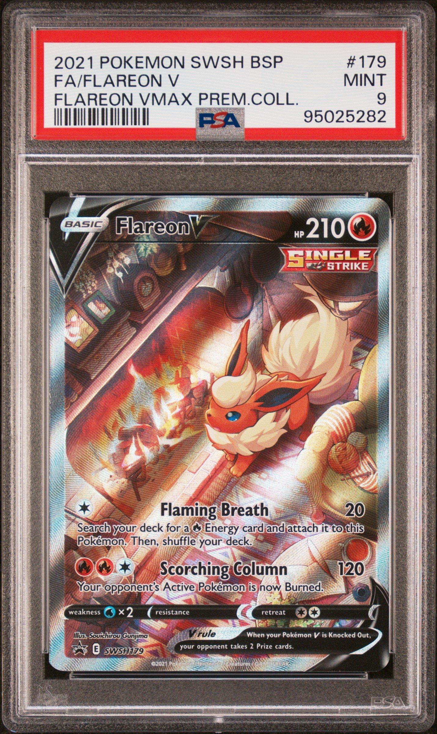 2021 Pokemon Swsh Black Star Promo 179 Full Art Flareon V Flareon Vmax