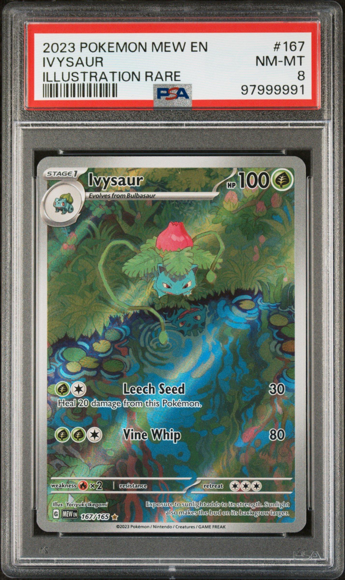 2023 Pokemon Mew En 151 167 Ivysaur Illustration Rare PSA 8 GameStop