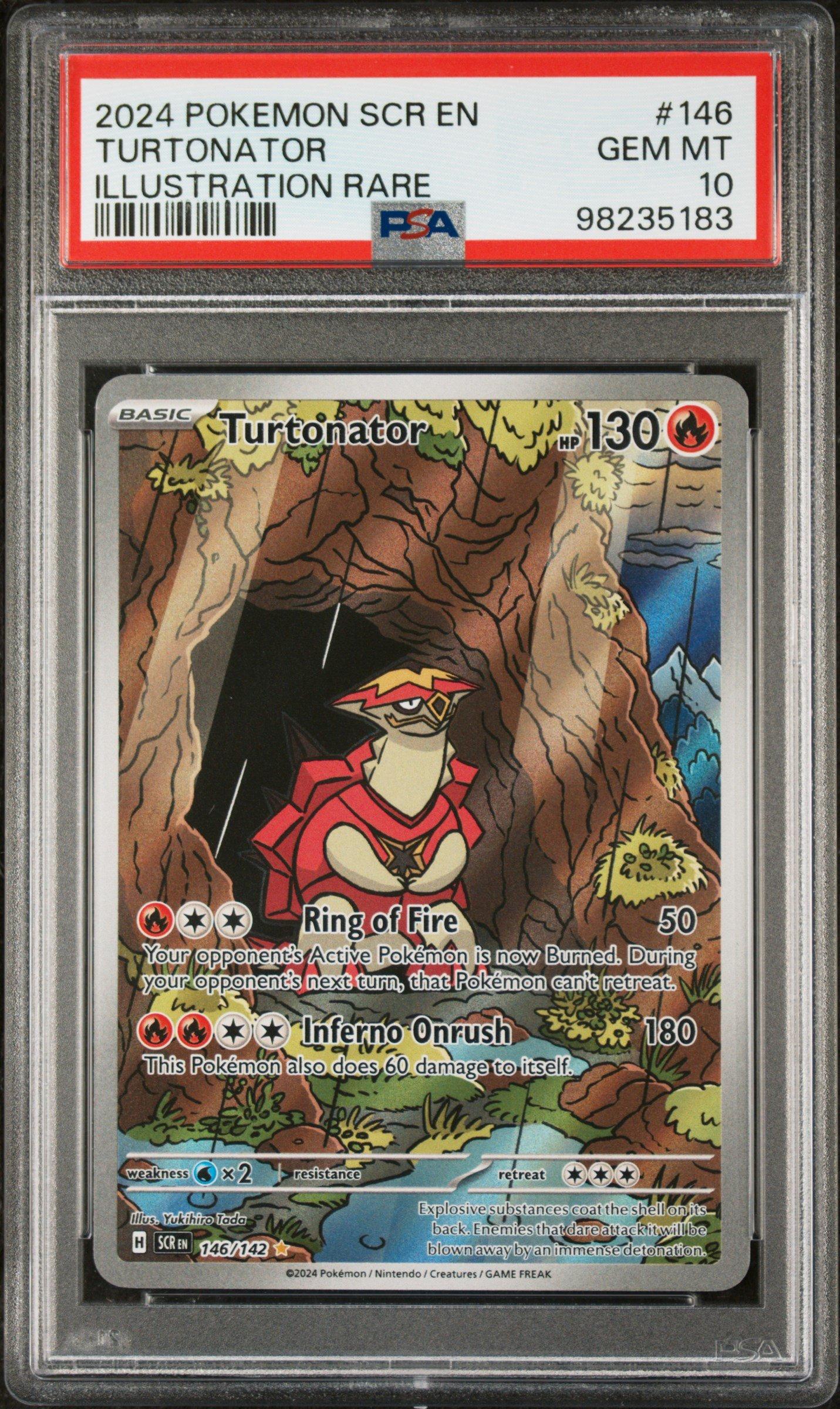 Pokemon Scr En Stellar Crown Turtonator Illustration Rare Psa