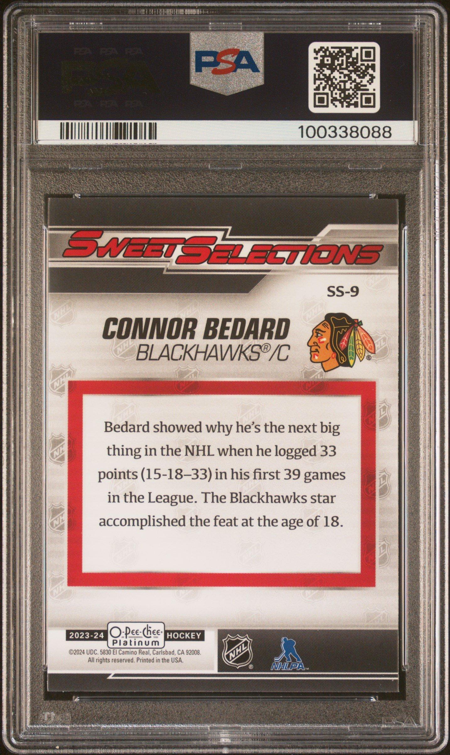 2023 O Pee Chee Platinum Sweet Selections Ss9 Connor Bedard PSA 10