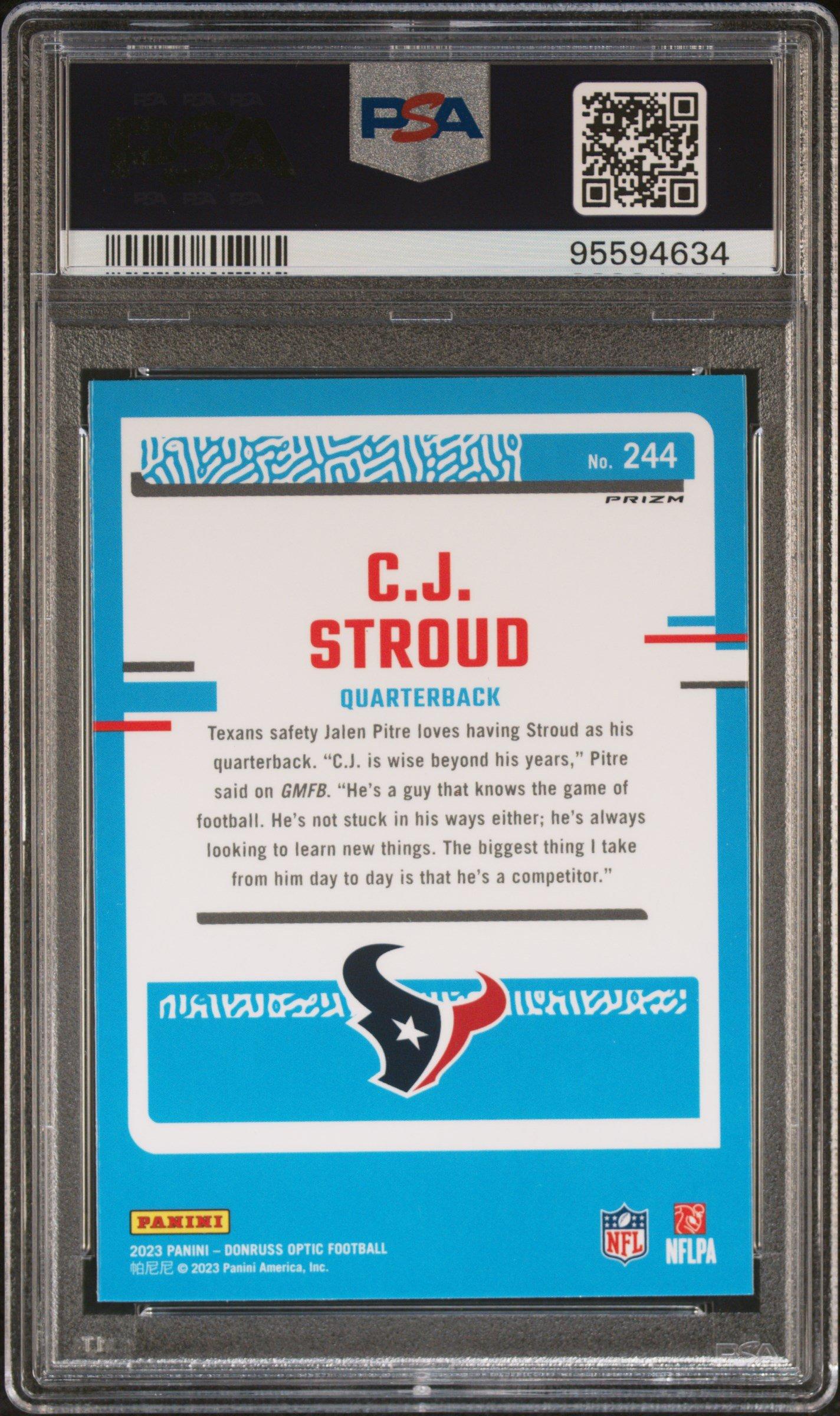 2023 Panini Donruss Optic 244 Cj Stroud Holo PSA 9 GameStop