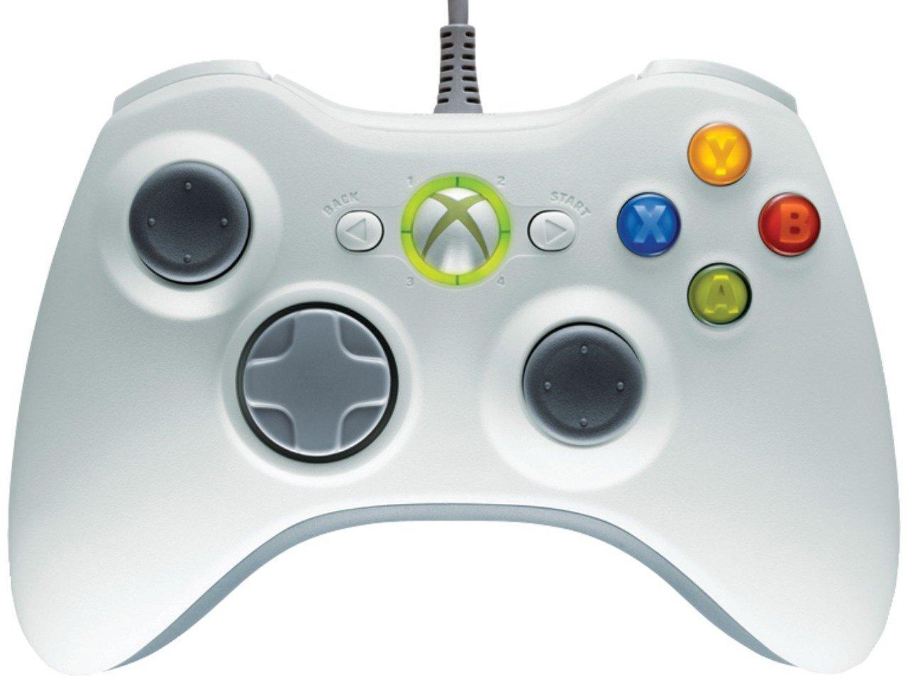 Xbox 360 wired and wireless controllers