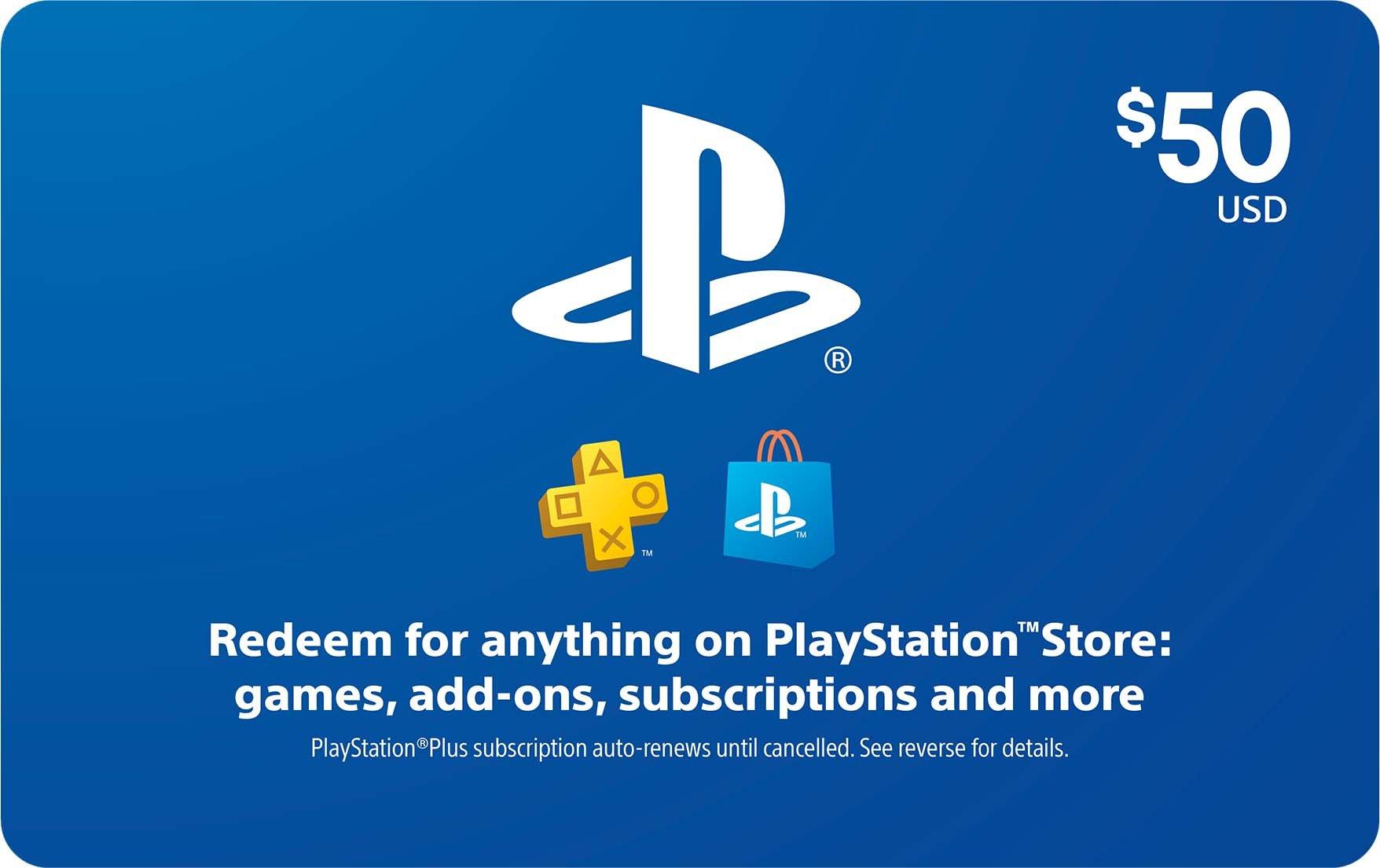 Playstation gift on sale card 50