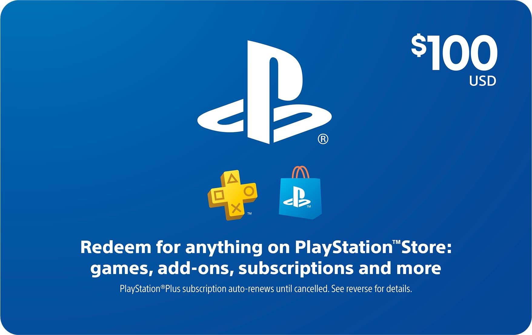 PlayStation Store Gift Card $100