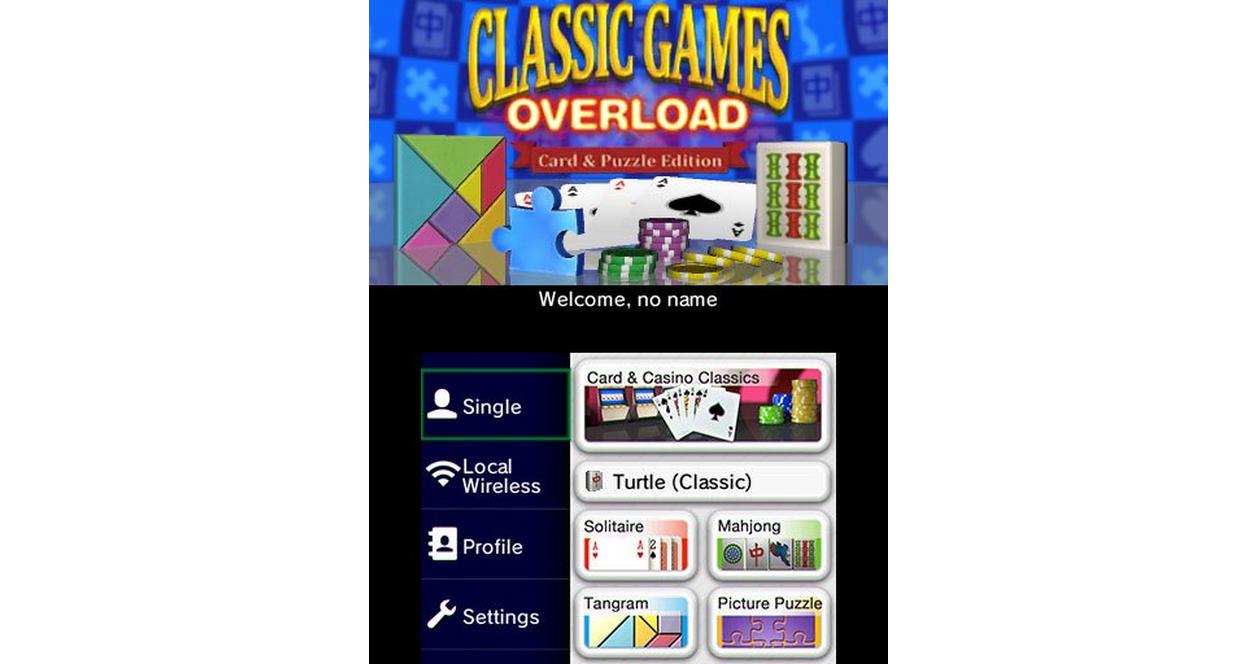 Classic Games Overload: Card and Puzzle Edition - Nintendo 3DS