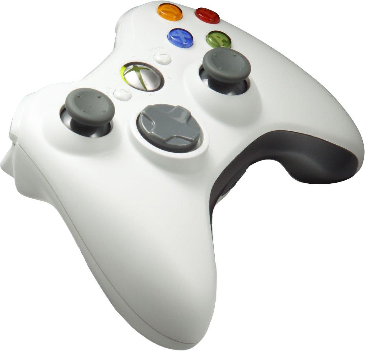 Xbox 360 wired and wireless controllers