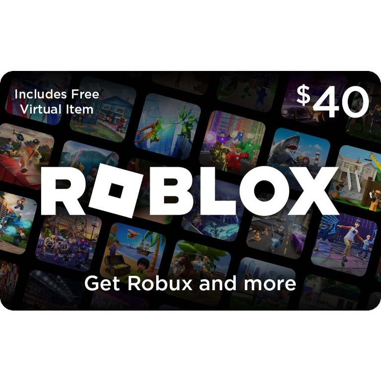 Roblox 40 Includes Exclusive Digital Item Universal Gamestop - roblox 40 game card