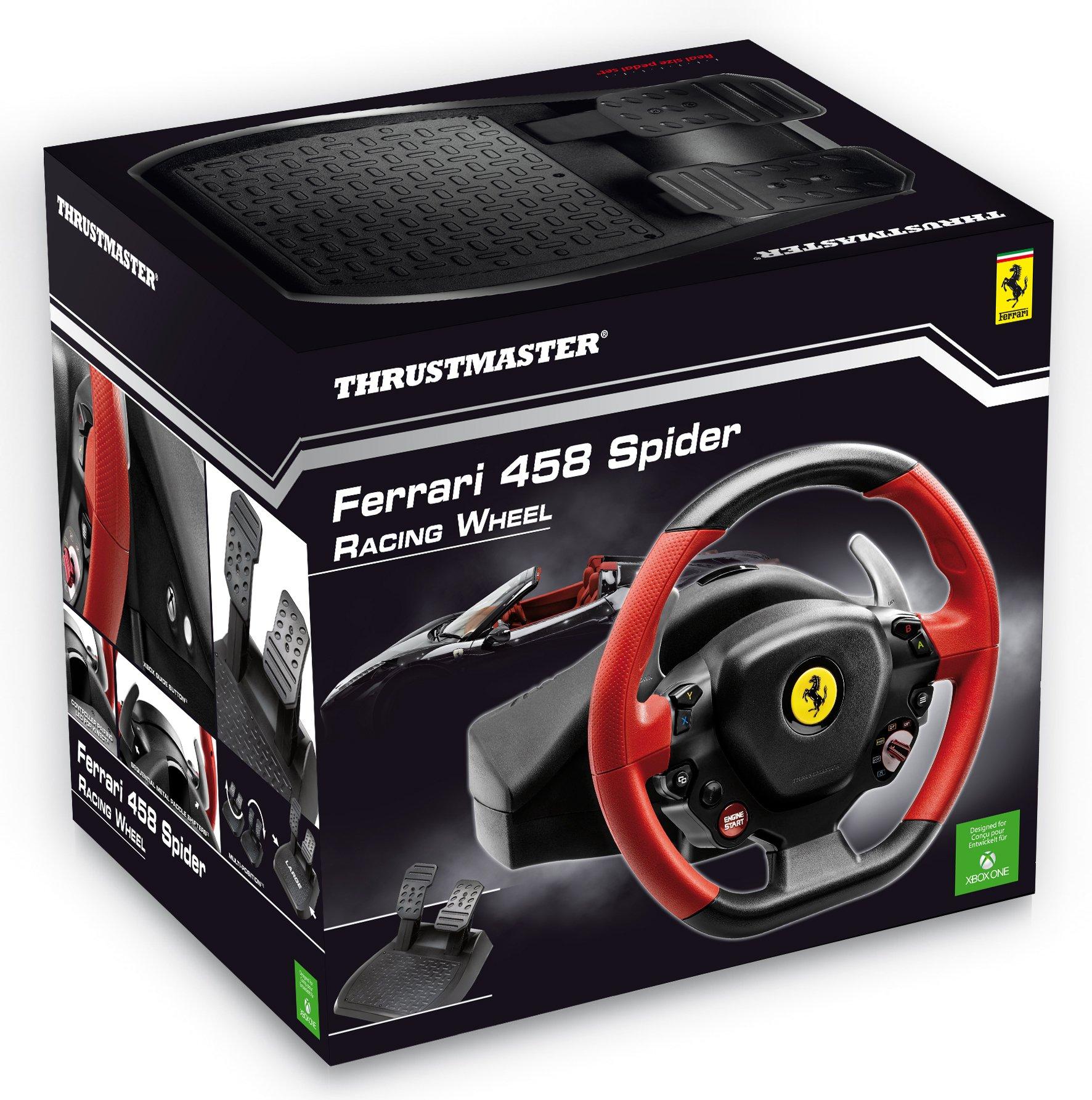 Volante Racing Ferrari 458 Spider xBox One Thrustmaster - Versus Gamers