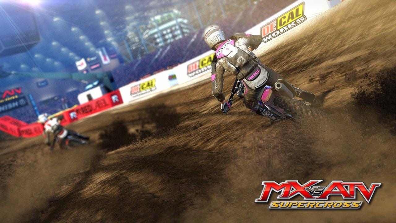 MX vs ATV Supercross Encore (Playstation 4 - PS4) 2 player split screen.  Customized rider and bike. 