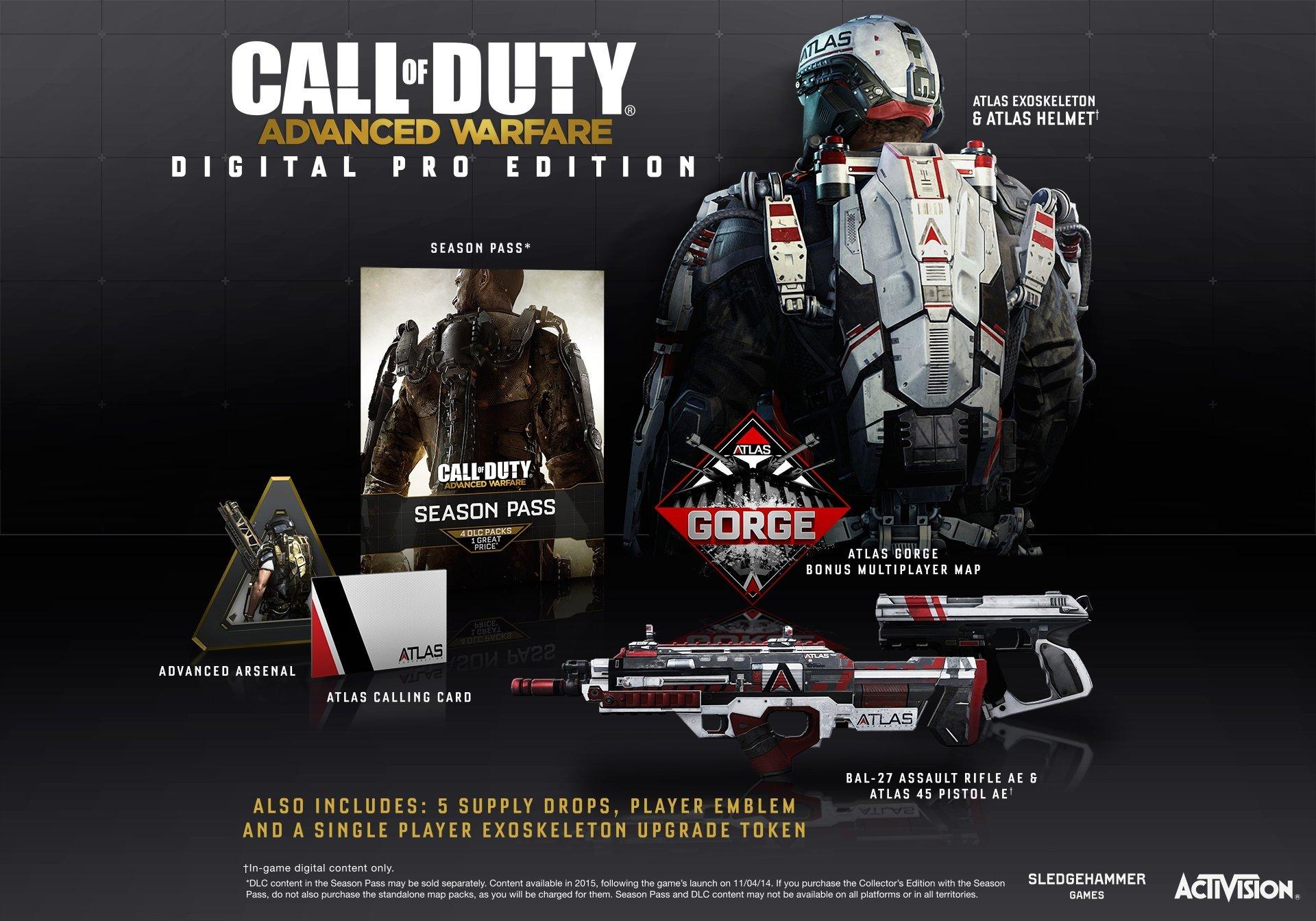 Call Of Duty Advanced Warfare Digital Pro Edition Xbox One Gamestop