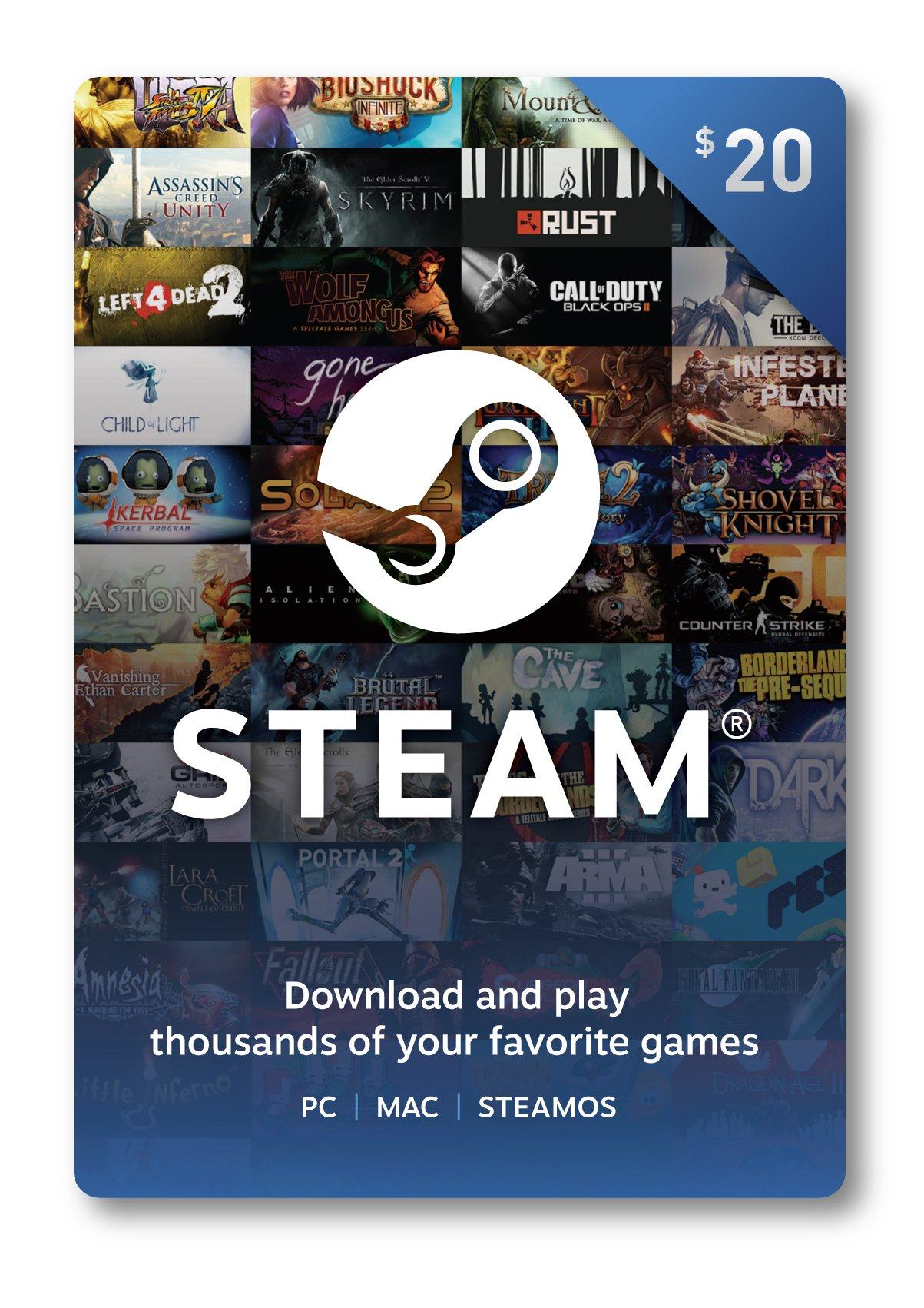 Steam Wallet Card $20 GameStop