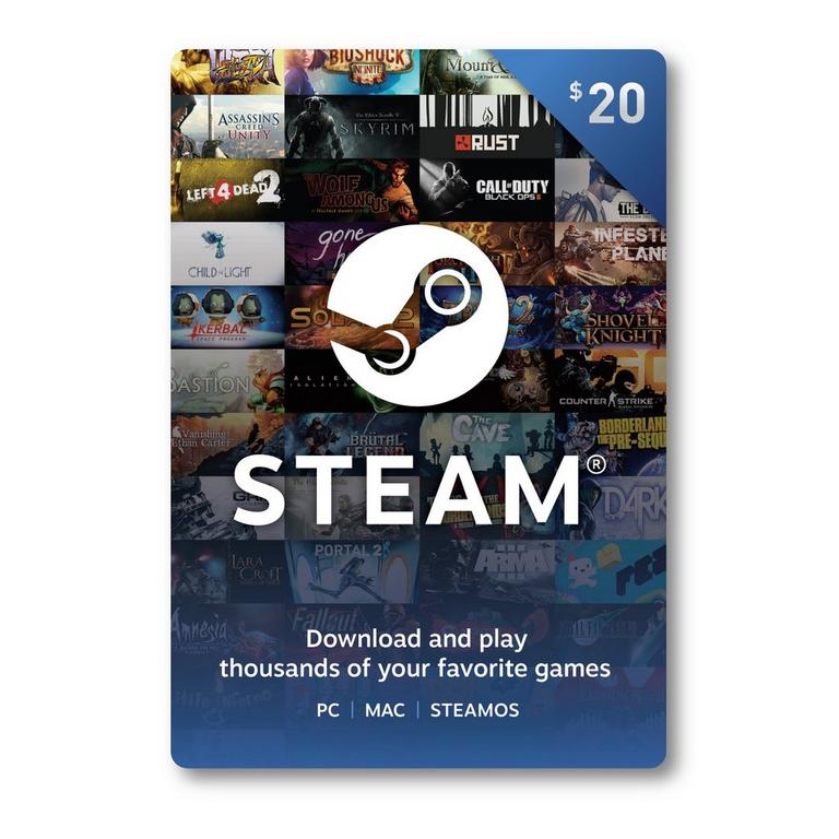 Valve Steam Wallet Card 20 Gamestop