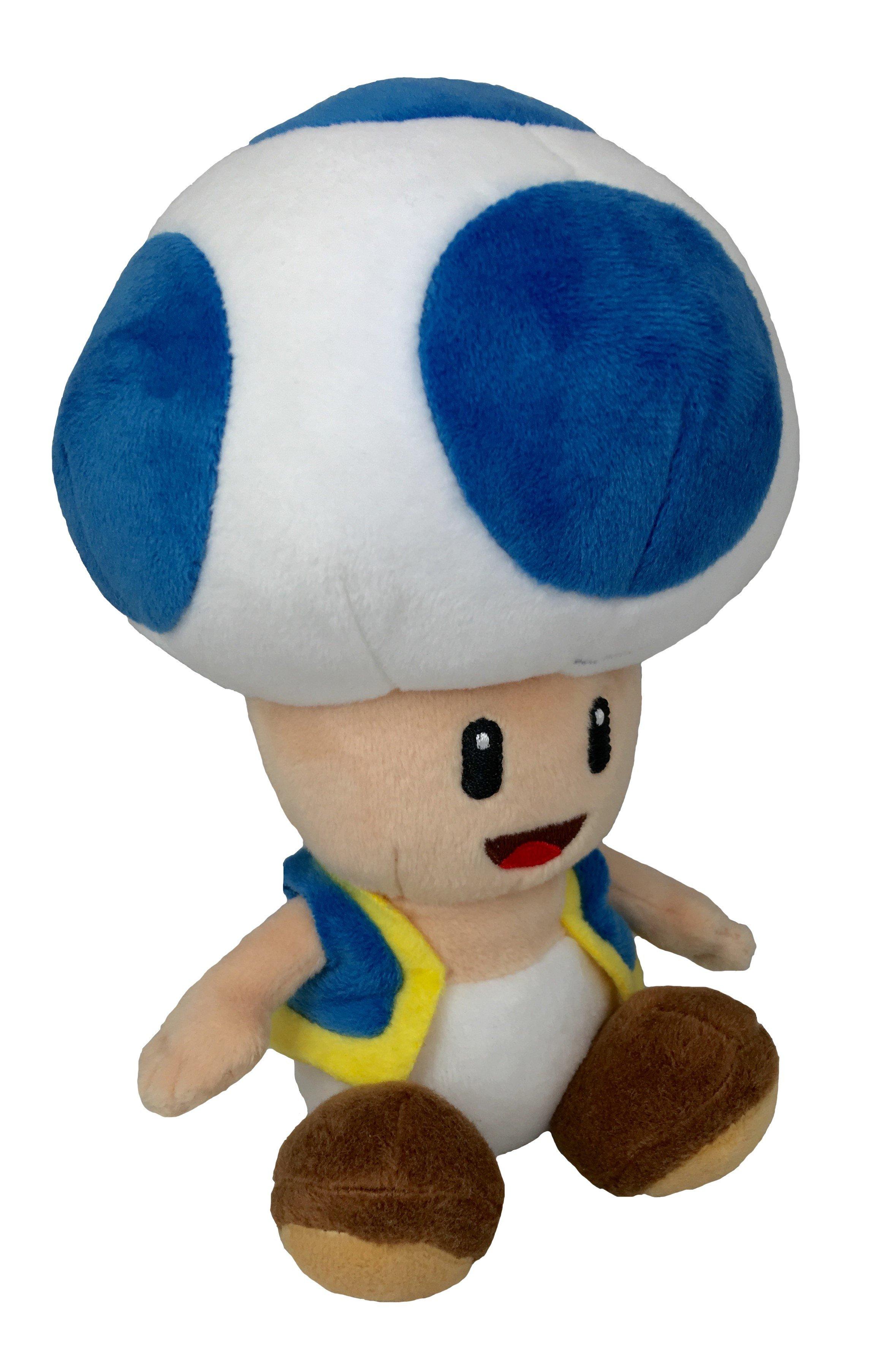 Blue Toad Super Mario Bros Brigade Plush Toy Stuffed Animal Soft Figure Doll 6" 