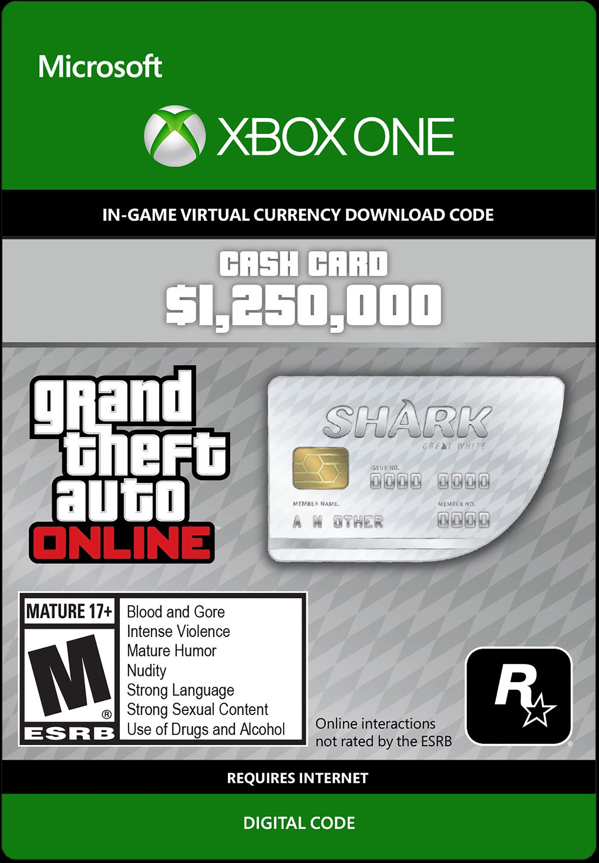 Grand Theft Auto Online The Great White Shark Cash Card Xbox