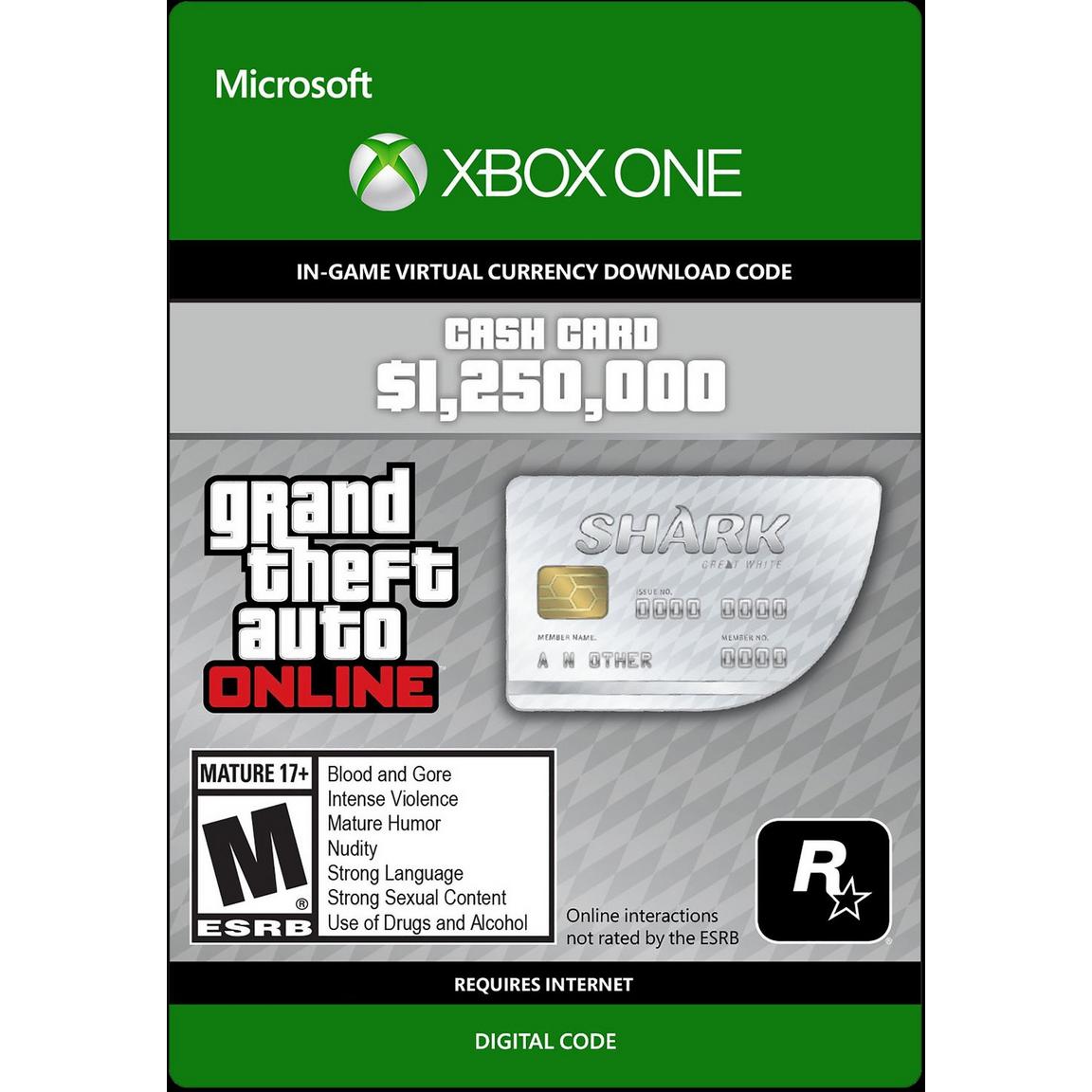 Rockstar Games Grand Theft Auto Online: The Great White Shark Cash Card - Xbox One -  7F6-00003
