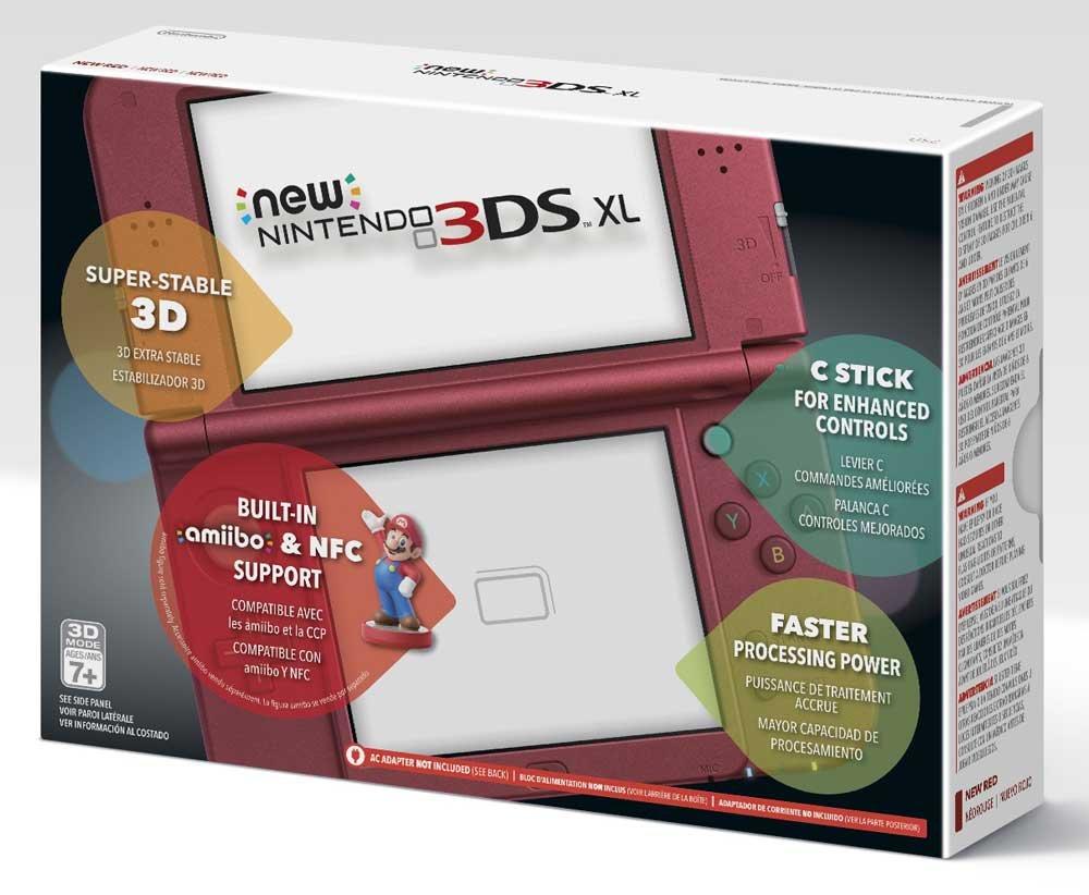 Nintendo 3DS LL metallic Red MODDED 