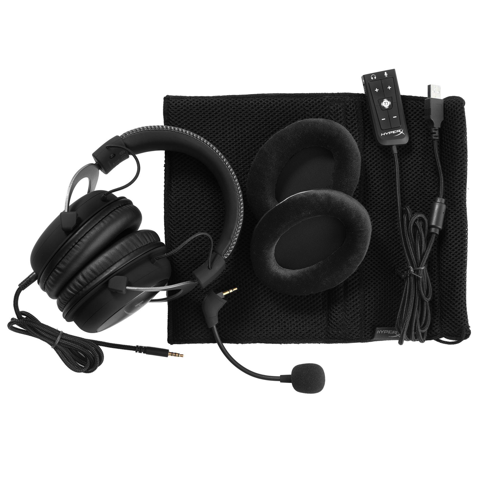 HyperX Cloud II - Gaming Headset, 7.1 Surround Sound, Memory Foam Ear Pads,  Durable Aluminum Frame, Detachable Microphone, Works with PC, PS5, PS4