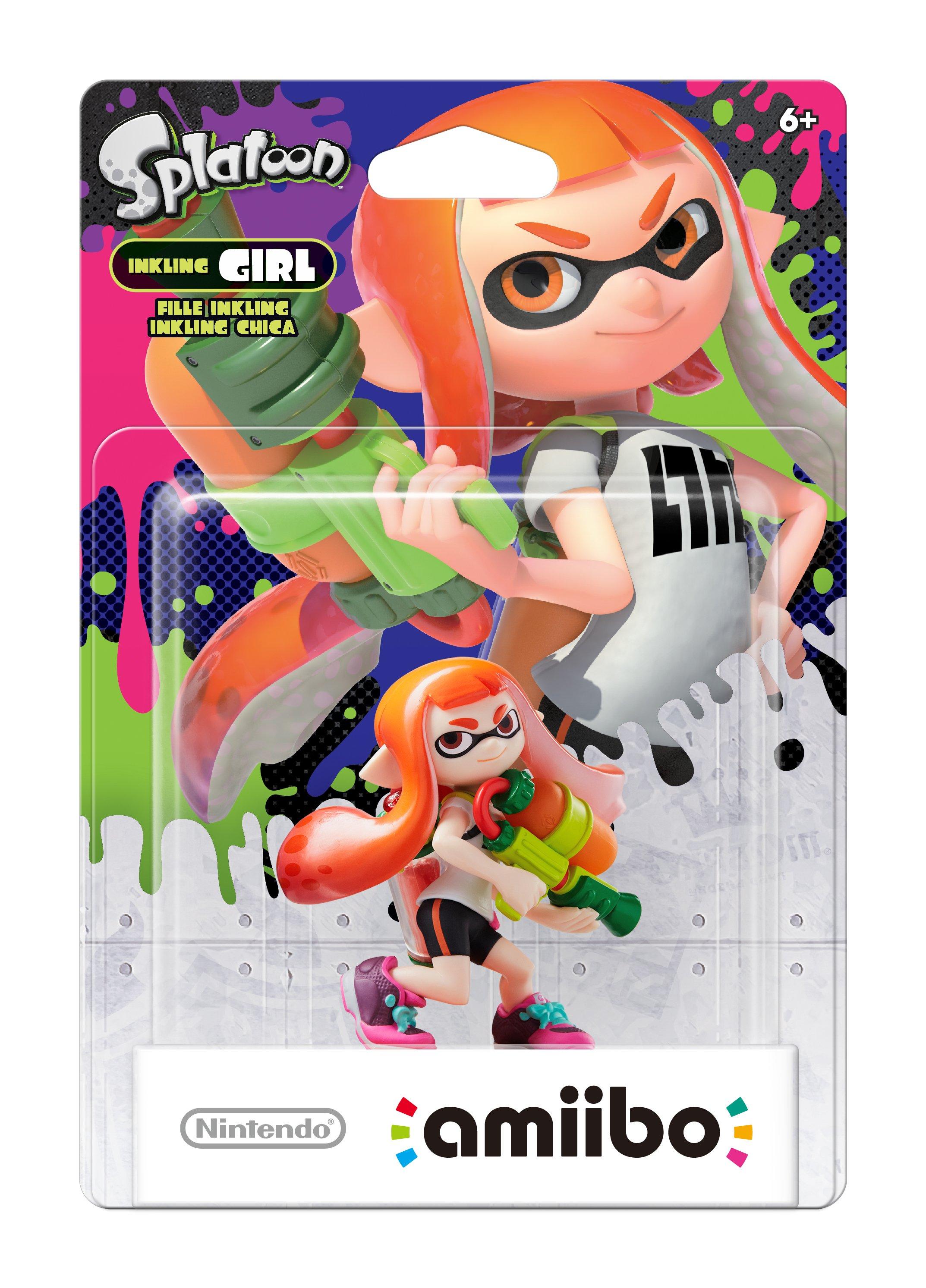 Splatoon Inkling Girl Orange Amiibo Figure Console Gamestop