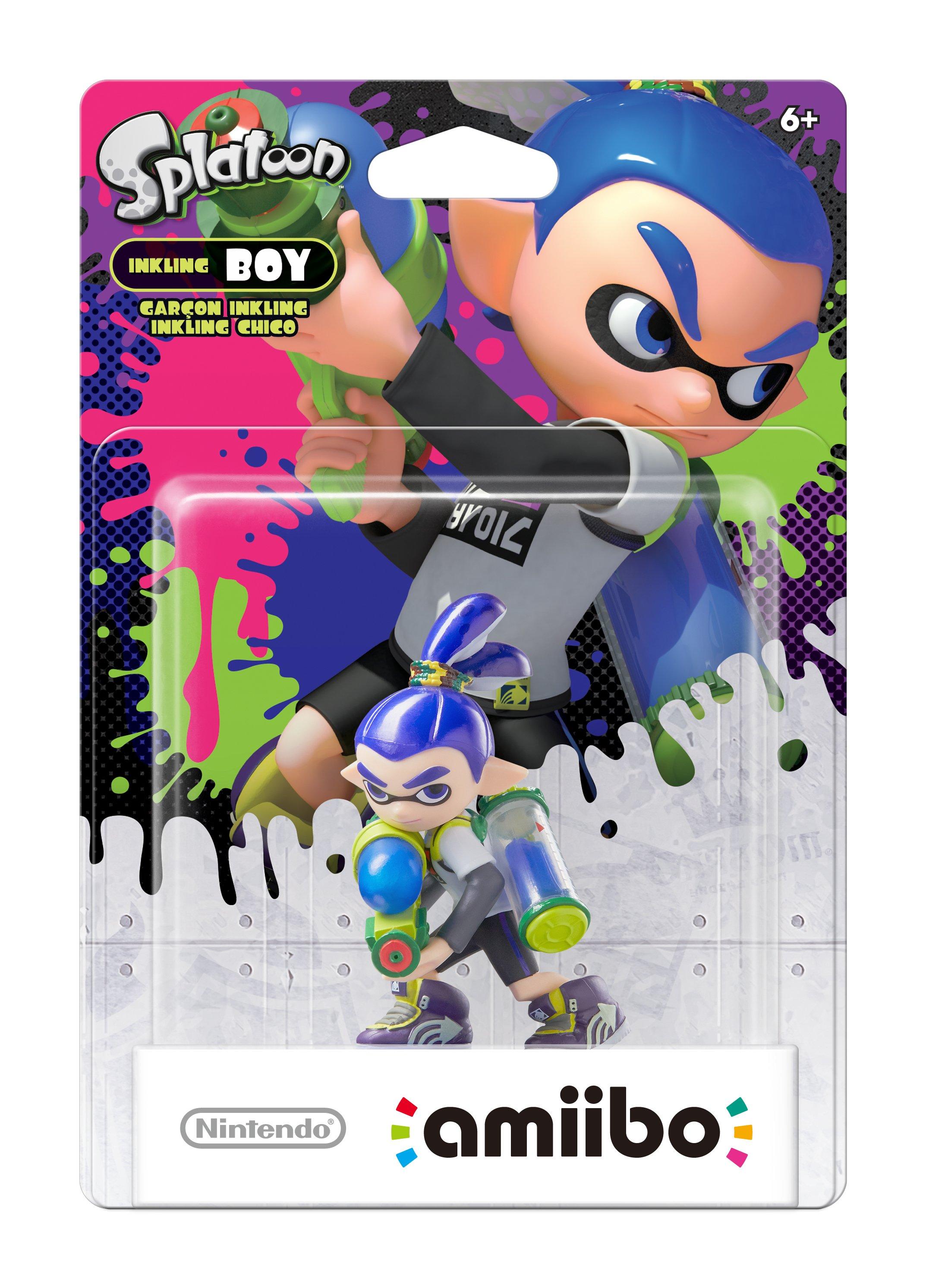 Splatoon Inkling Boy Neon Blue Amiibo Nintendo Switch Gamestop