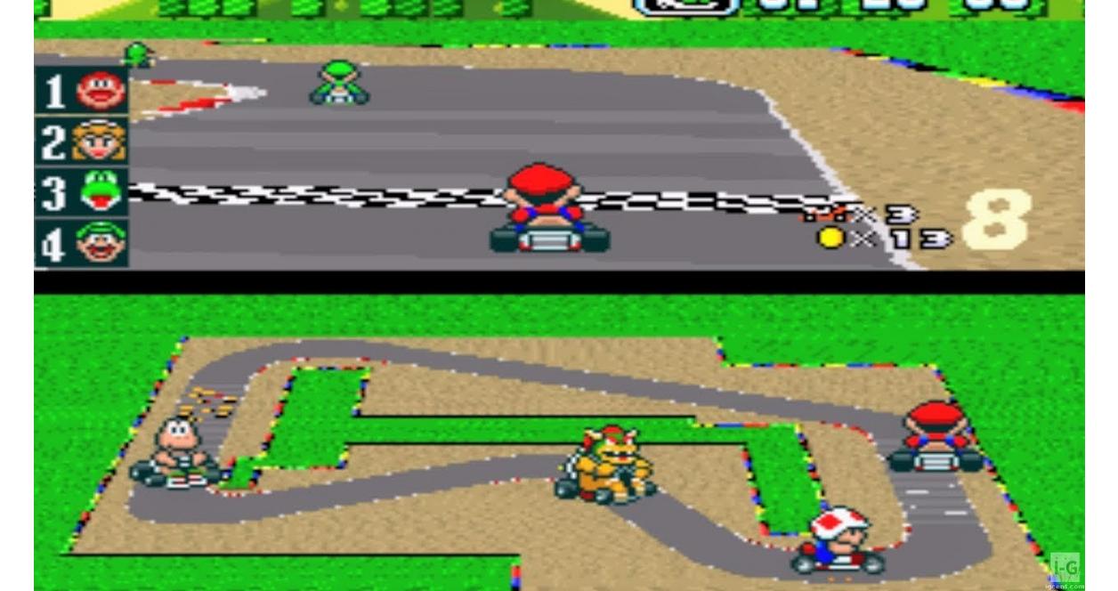 Kart Game Mario Kart Snes Player Super Mario Kart Super Nintendo