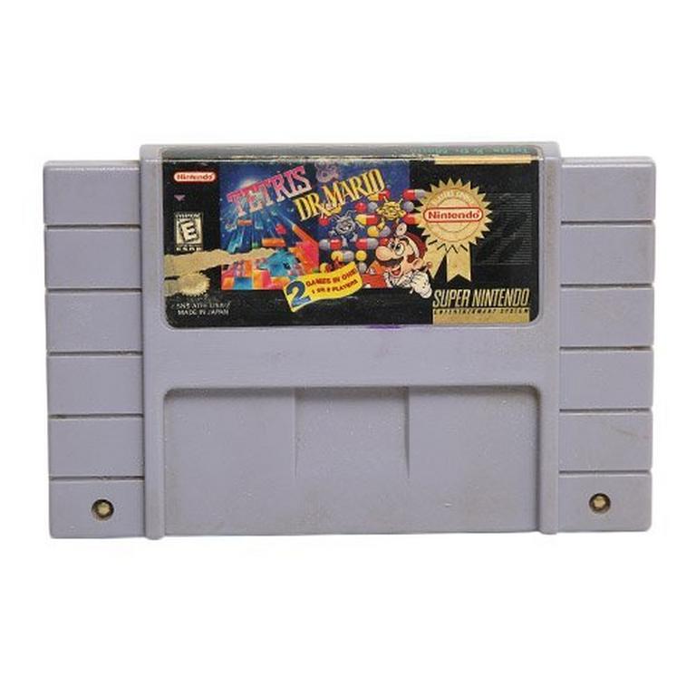 Tetris and Dr. Mario - Super Nintendo (SNES)