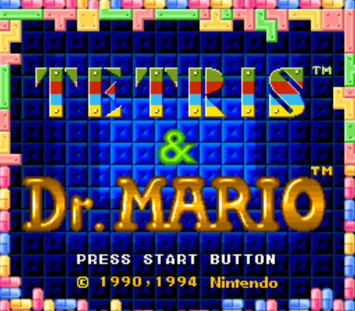 Tetris and Dr. Mario - Super Nintendo